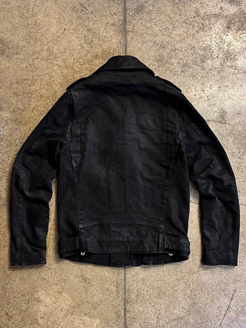 Balmain balmains ss15 waxed riders denim jacket by oliver rousteing Size US L / EU 52-54 / 3 - 5 Thumbnail
