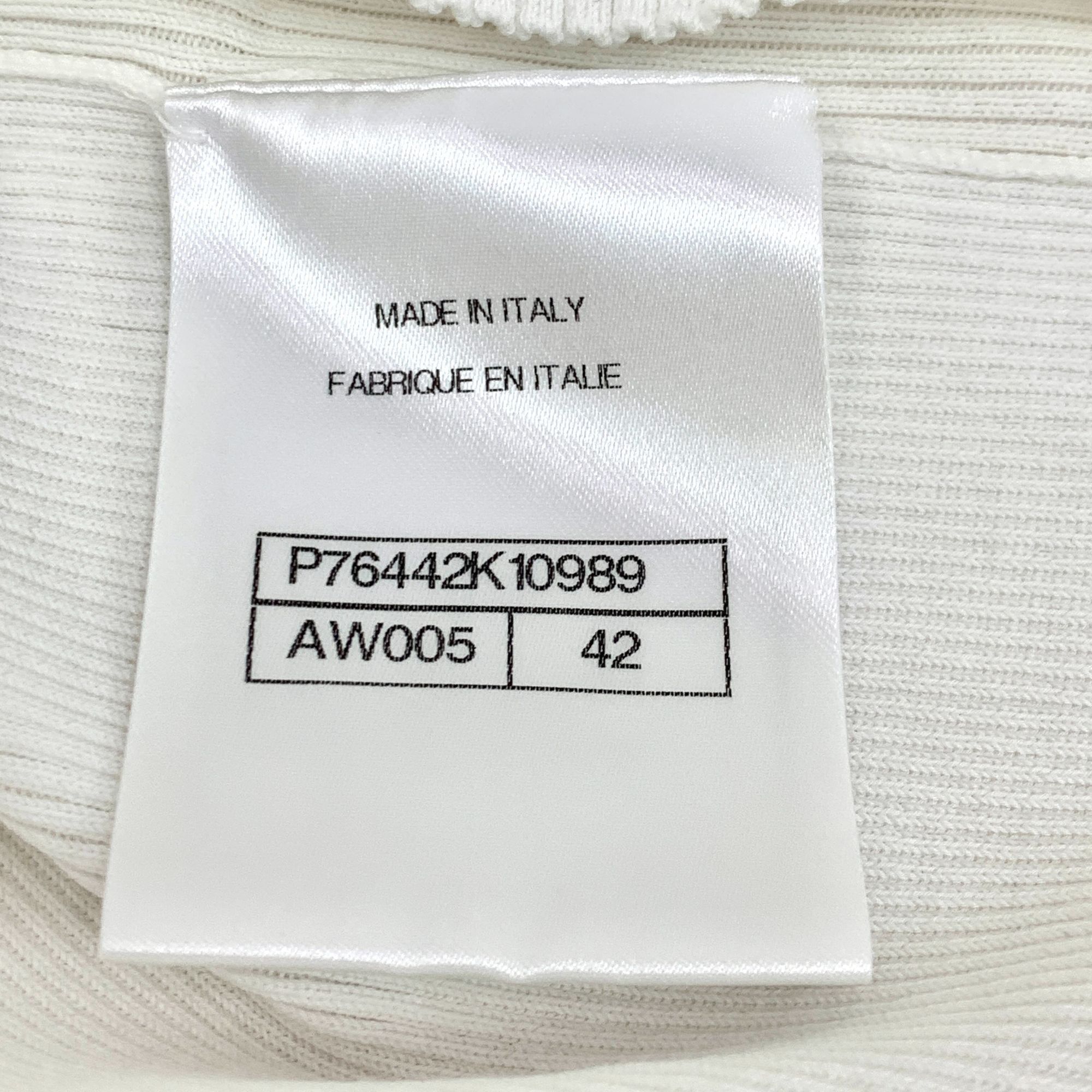 Chanel Chanel White Ribbed Cotton Blend Sleeveless Knit Vest With L Size M / US 6-8 / IT 42-44 - 4 Thumbnail