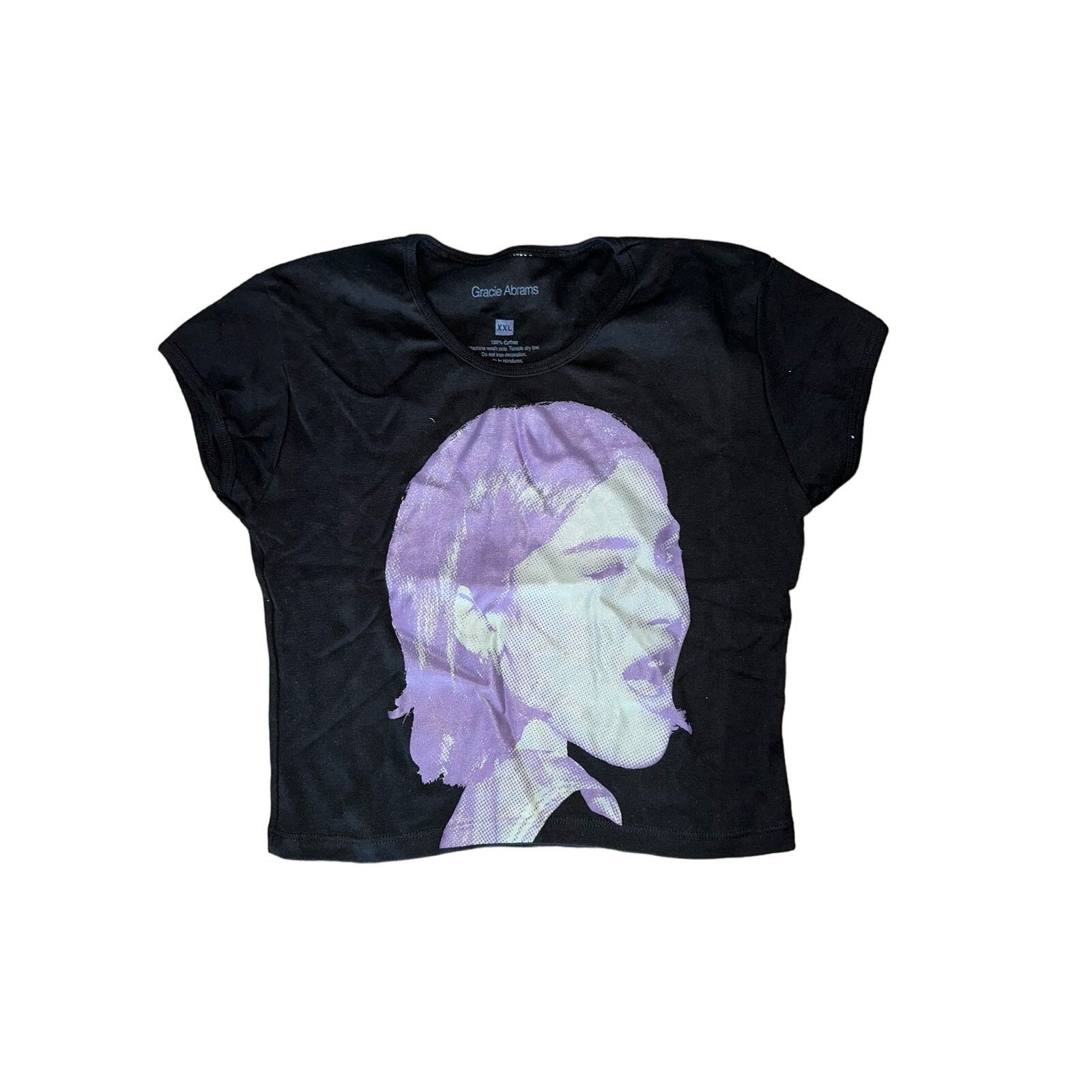Band Tees SAMPLE Gracie Abrams Winking Baby Tee Womens Black Official Size XXL / US 16-18 / IT 52-54 - 1 Thumbnail
