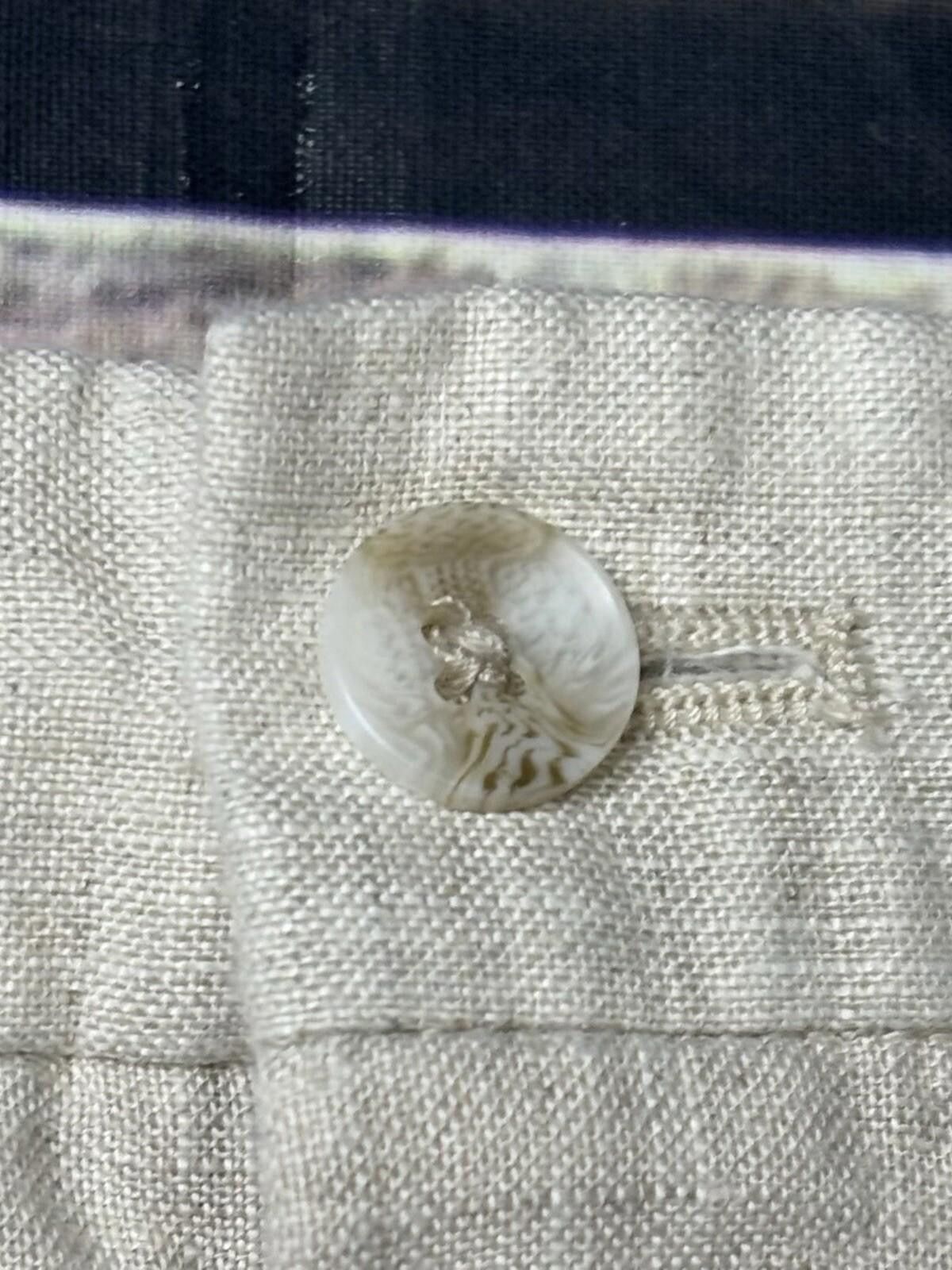 Zara Zara Linen Pants Women's Large Straight Leg Beige Preppy Size 36" / US 14 / IT 50 - 5 Thumbnail