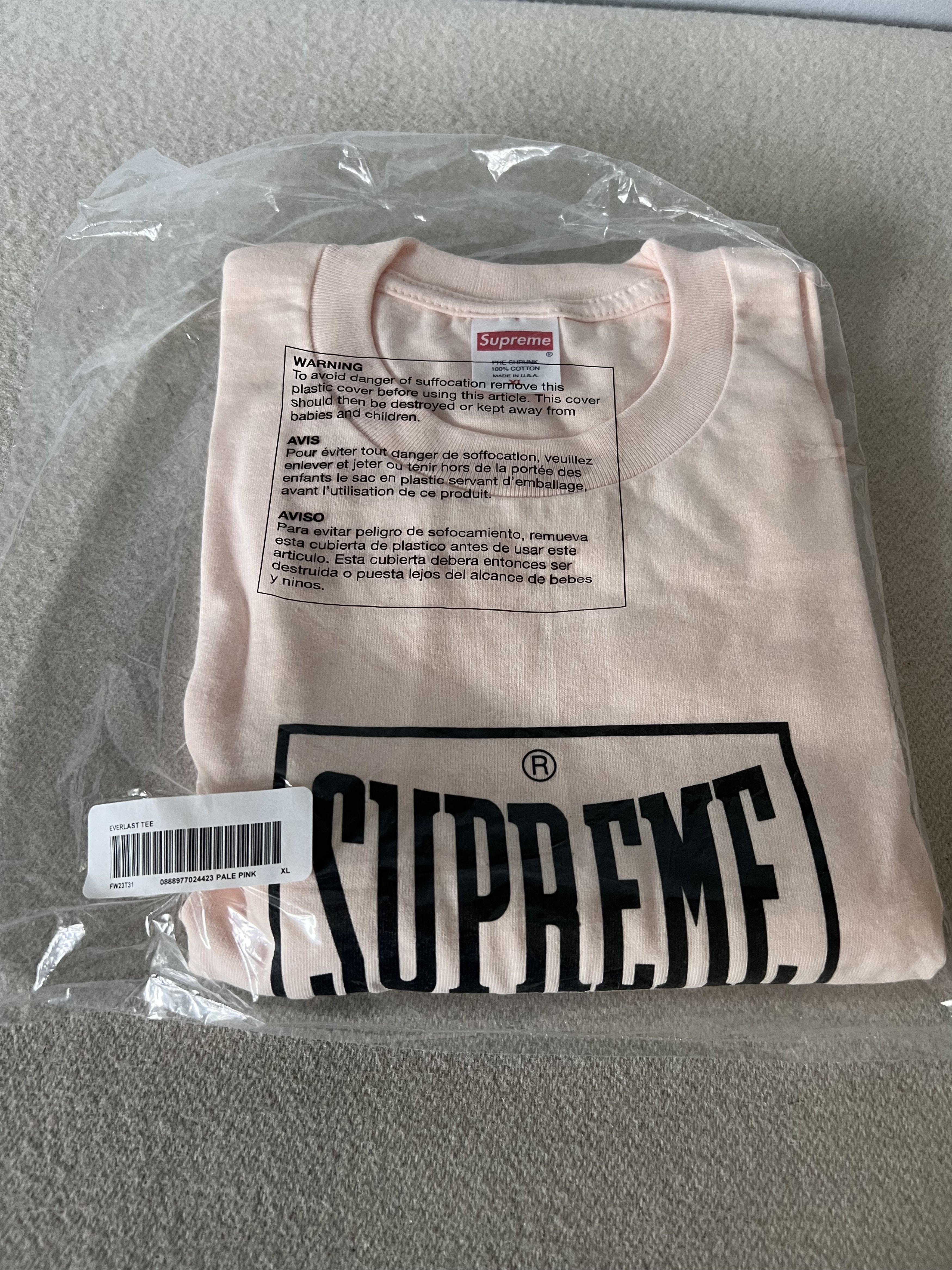 Supreme Supreme Everlast Warm Up Tee in Pale Pink Size US XL / EU 56 / 4 - 2 Thumbnail