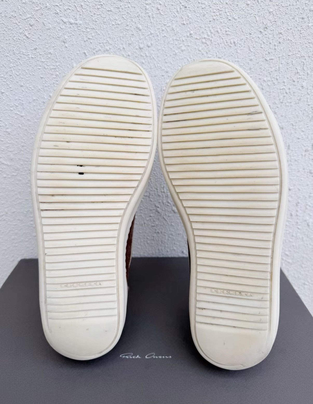Rick Owens Rick Owens DRKSHDW high-top sneakers, burgundy suede Size US 8 / EU 41 - 8 Thumbnail