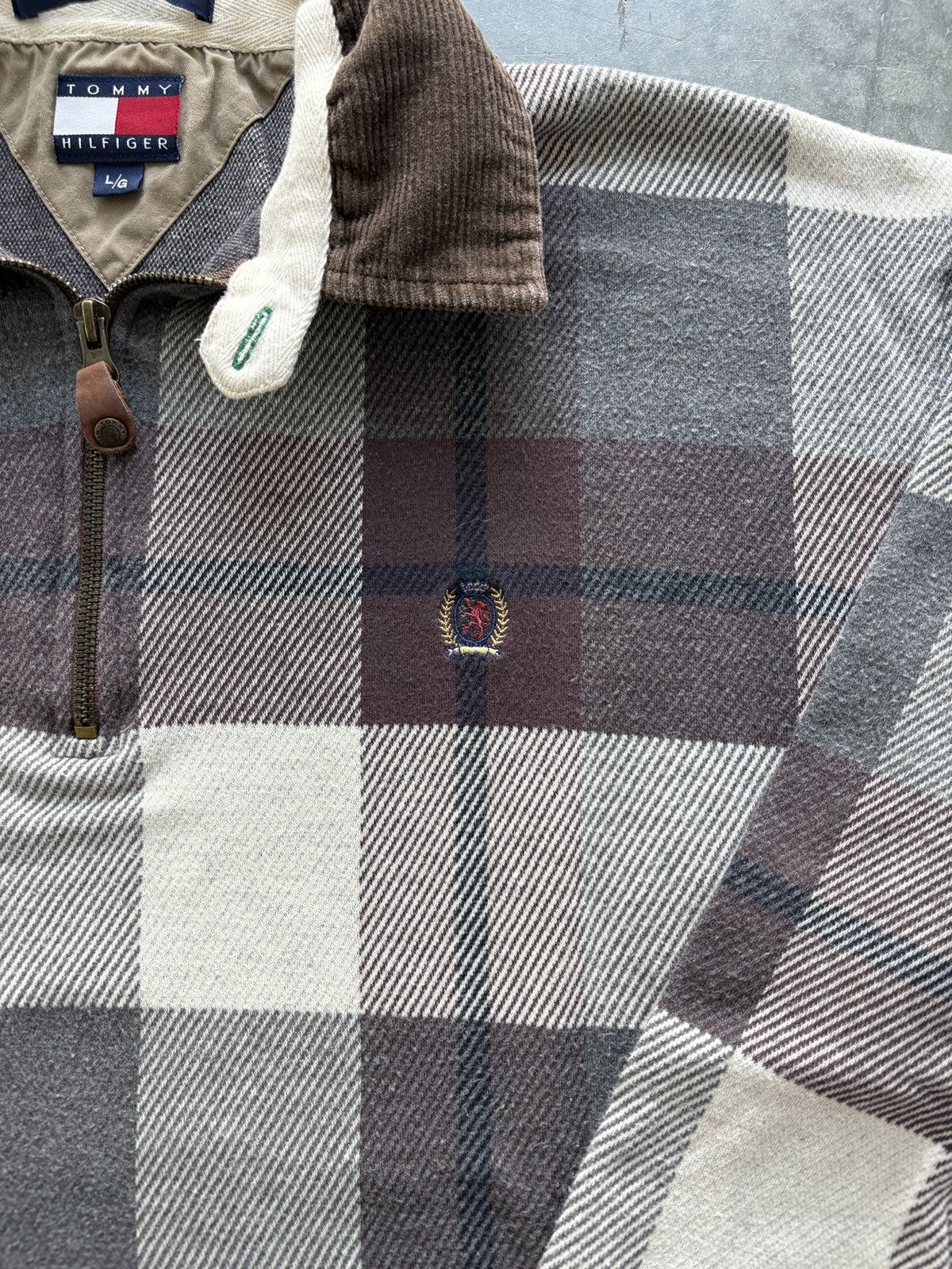 Tommy Hilfiger Vintage Y2K Tommy Hilfiger Plaid Longsleeve Polo Shirt Size US L / EU 52-54 / 3 - 3 Thumbnail
