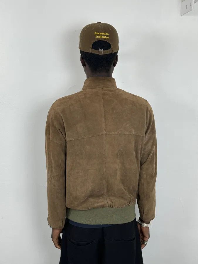 Armani Collezioni 2000s Giorgio Armani Le Collezioni Brown Suede Buttoned Leather Jacket Size US XS / EU 42 / 0 - 3 Thumbnail