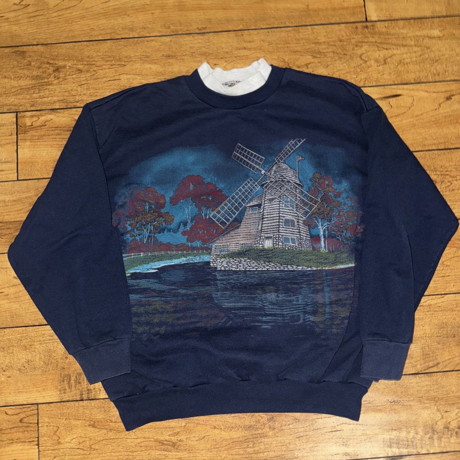 Vintage VNTG Nutcracker Christmas Crewneck Sweatshirt Blue M 22x24 Size US M / EU 48-50 / 2 - 1 Thumbnail