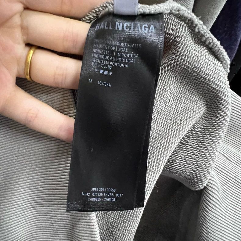Balenciaga Balenciaga Grey embroidered logo sweatshirt Size US M / EU 48-50 / 2 - 5 Thumbnail