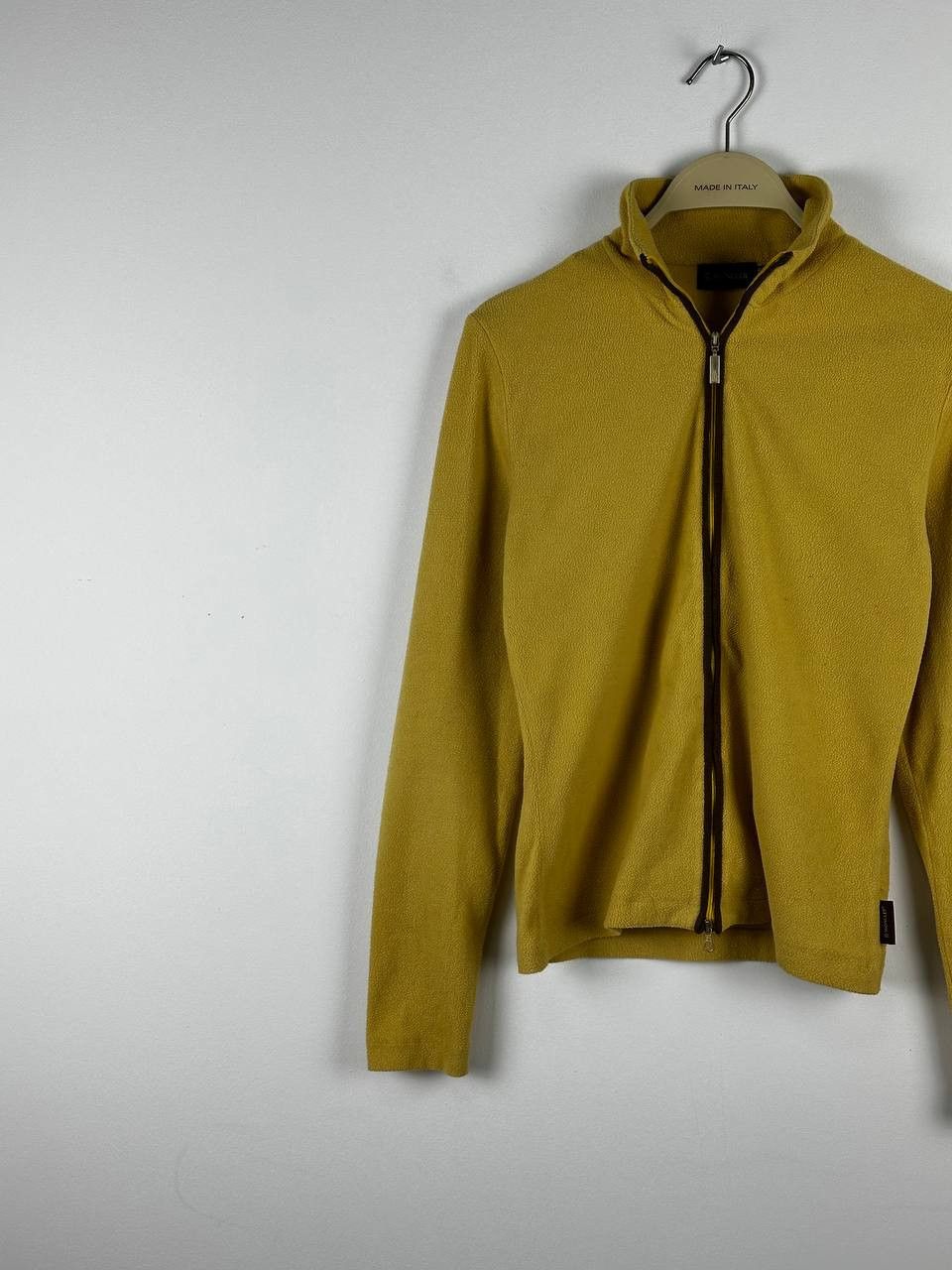 Moncler × Vintage Moncler Vintage Yellow Fleece Full Zip Sweater Size XS / US 0-2 / IT 36-38 - 2 Thumbnail