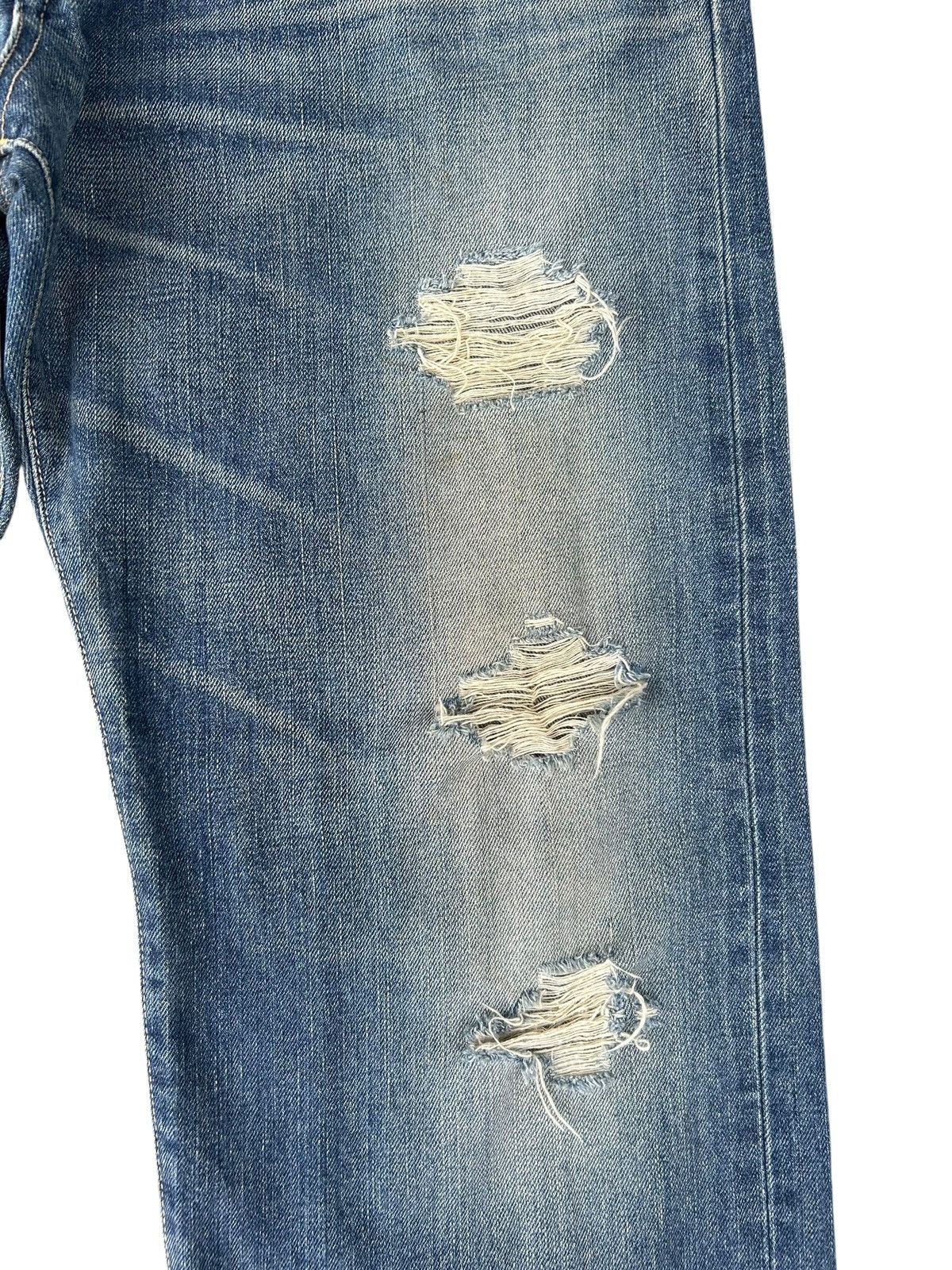 Kapital Vintage Edwin 505 Selvedge Distressed Denim Jeans Size US 34 / EU 50 - 3 Thumbnail