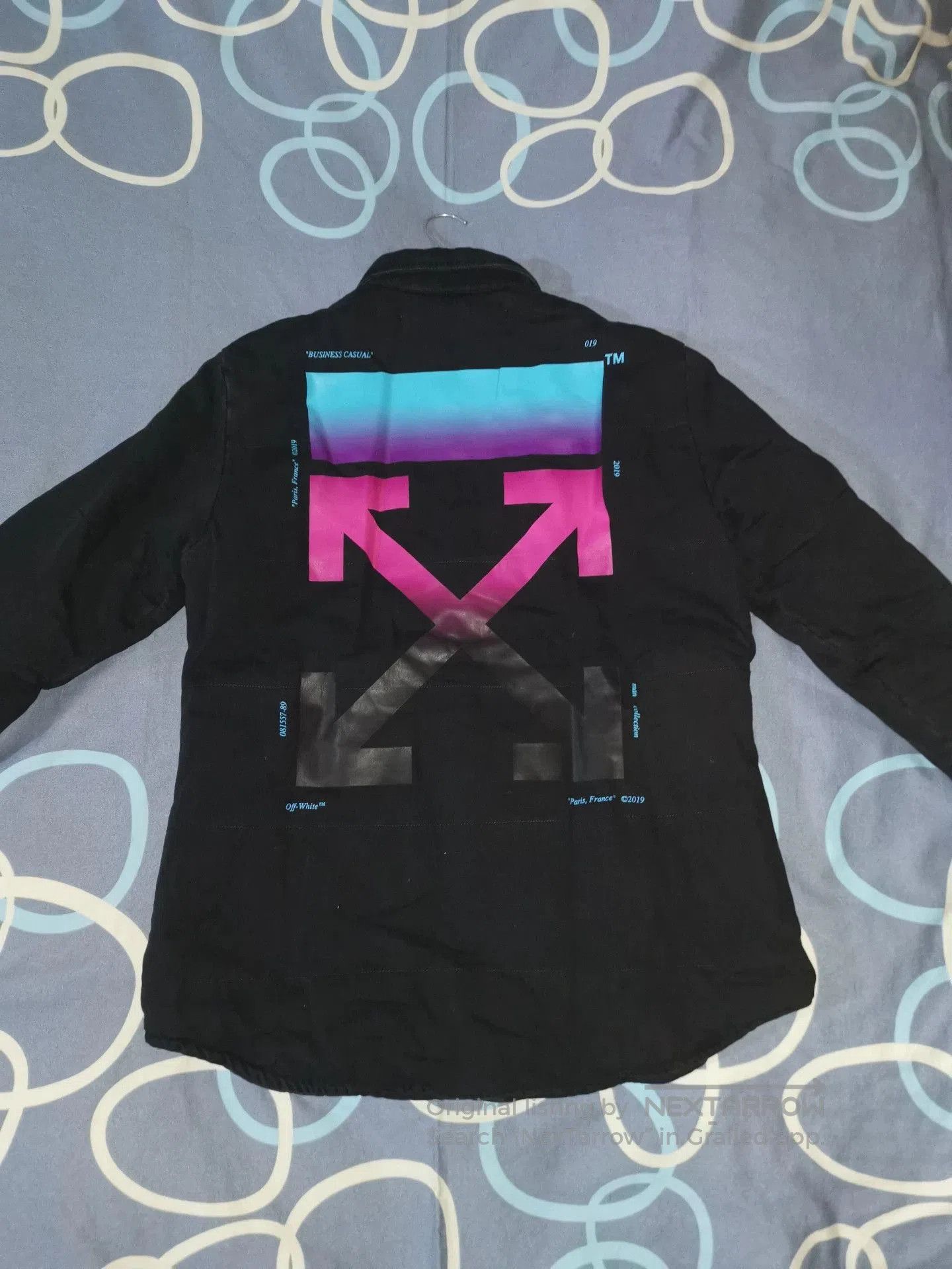 Off-White offwhite oversized cotton jacket with gradient design. Size US M / EU 48-50 / 2 - 2 Thumbnail