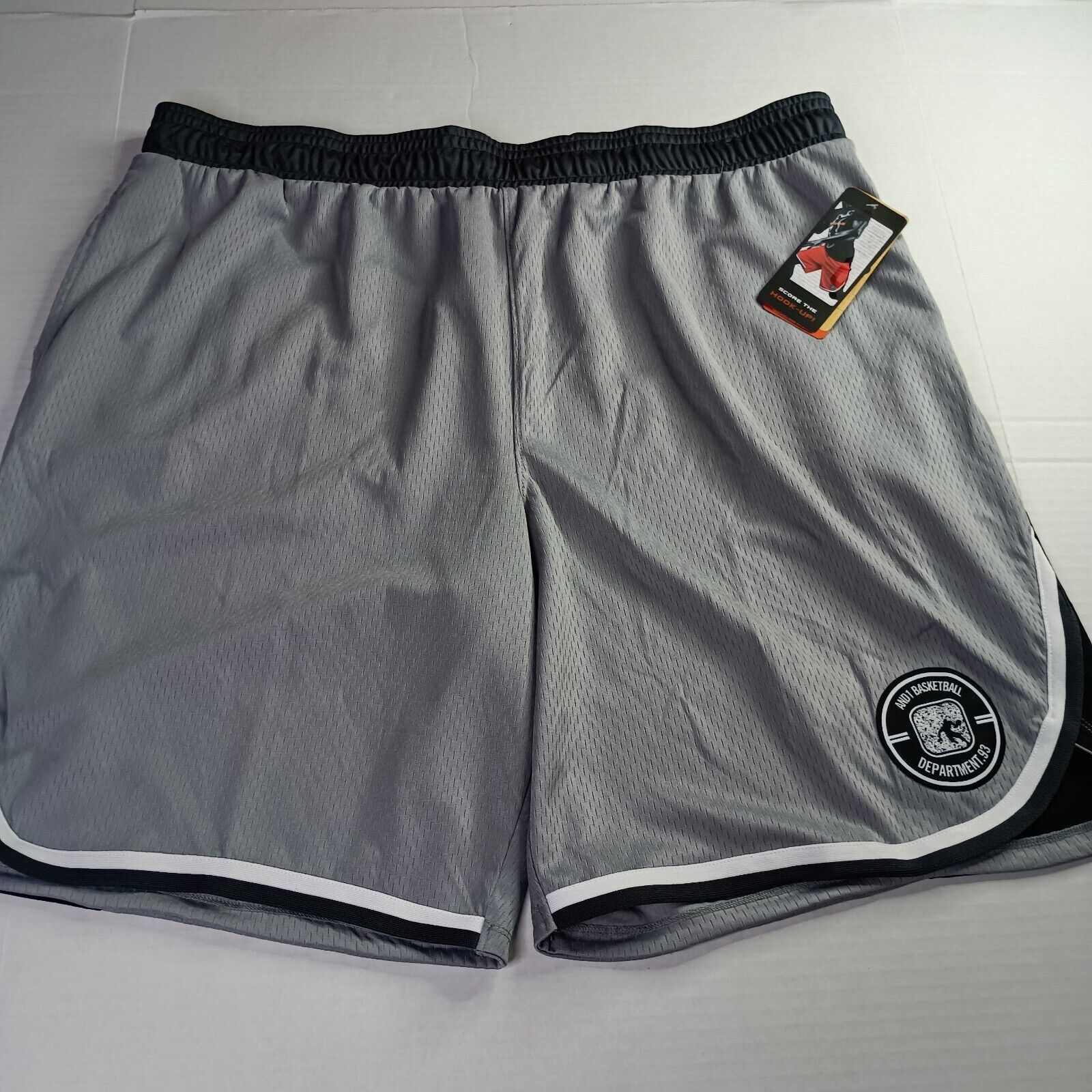 & Other Stories 2 AND1 Basketball Shorts Men's 2XL Red Black Gray 10" Inseam Size US 42 / EU 58 - 2 Thumbnail