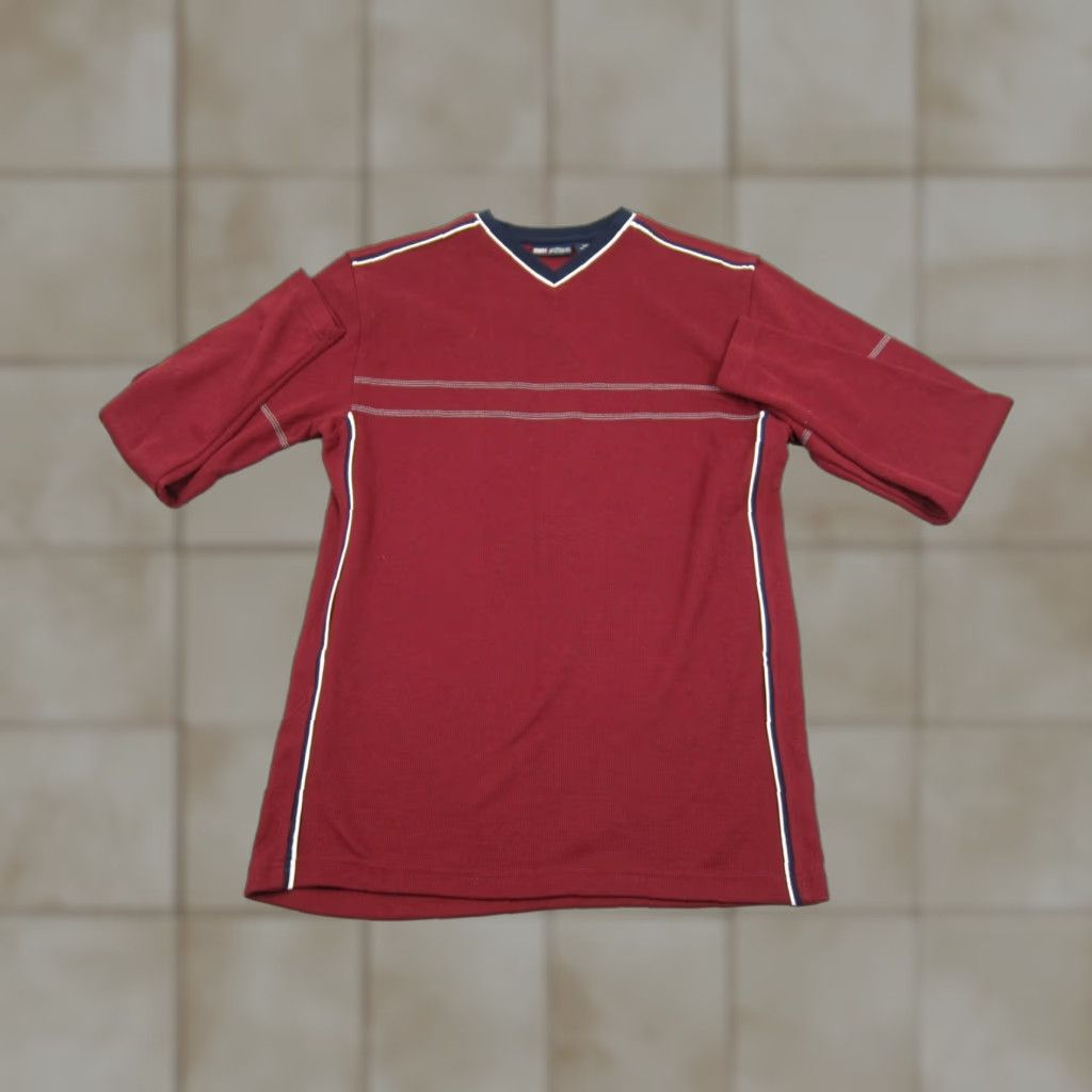 Faded Glory VINTAGE Faded Glory Shirt Mens S Red Knit V-Neck Striped Long Sleeve Thermal Shirt Size US S / EU 44-46 / 1 - 1 Thumbnail