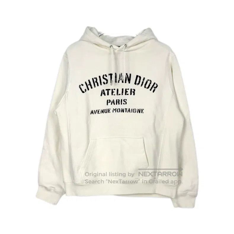 Dior Dior White classic logo hooded sweatshirt Size US M / EU 48-50 / 2 - 1 Thumbnail