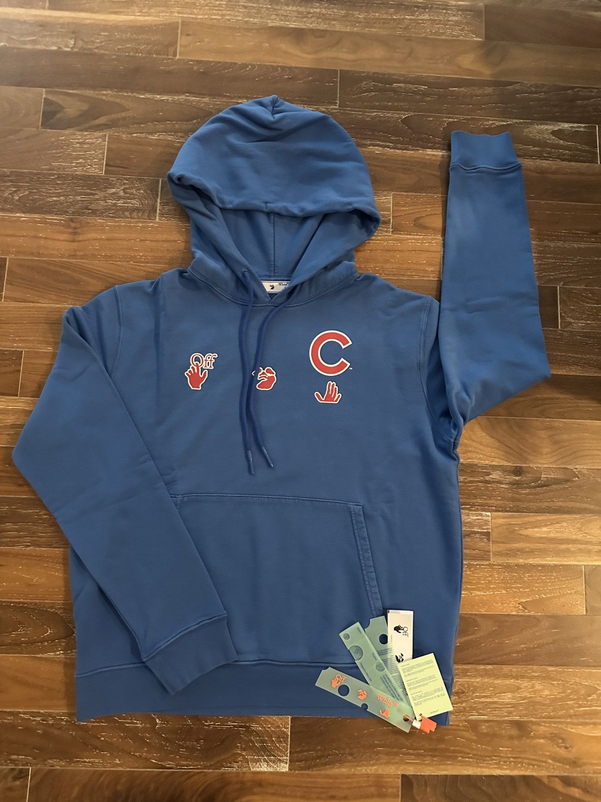 Off-White Off-White x Chicago Cubs Hoodie Blue Size Large Brand New Size US XXL / EU 58 / 5 - 2 Thumbnail