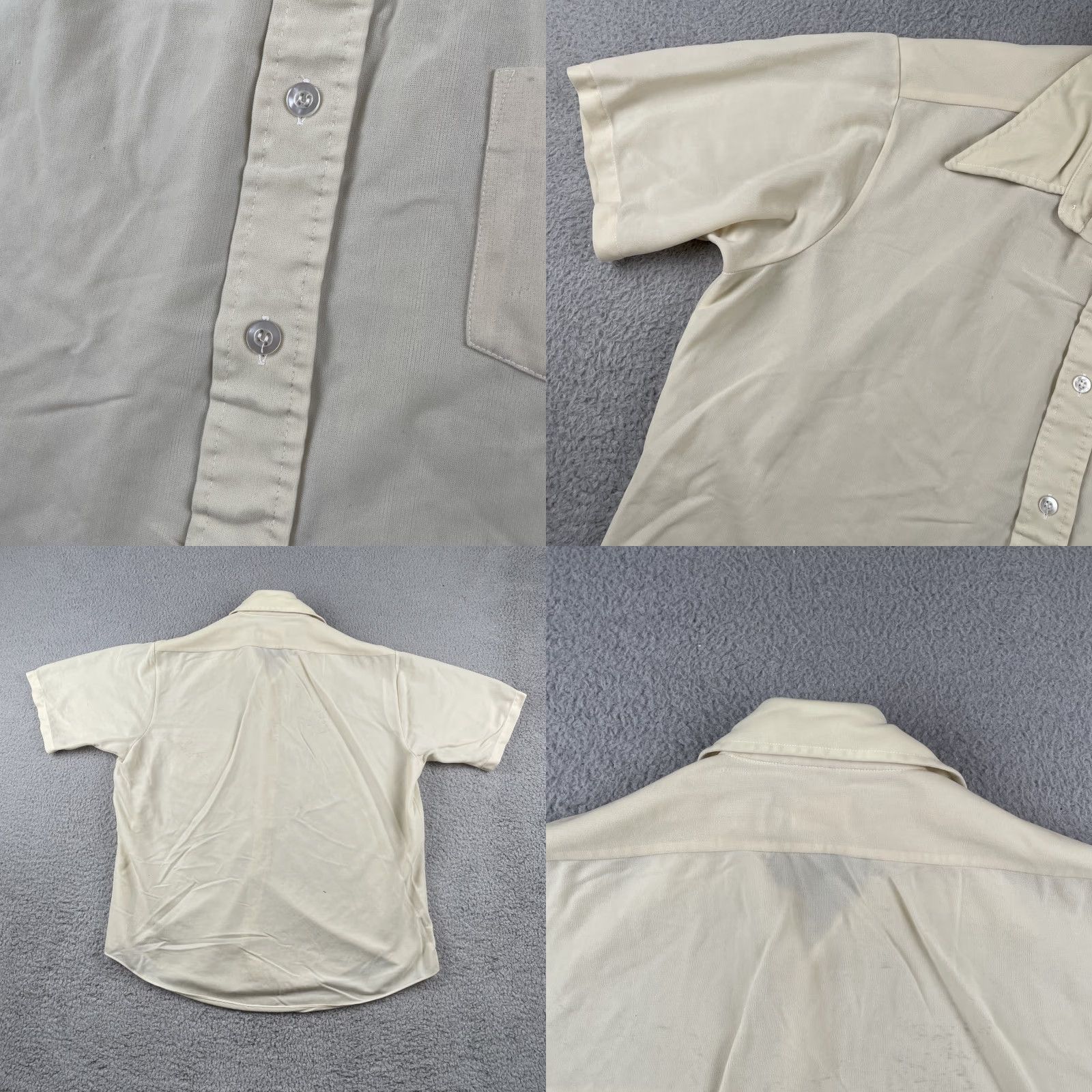 Vintage VINTAGE Montgomery Ward Button-Up Shirt Large Yellow Nylon Pocket Shirt Mens Short Sleeve Button-Up Size US L / EU 52-54 / 3 - 8 Thumbnail