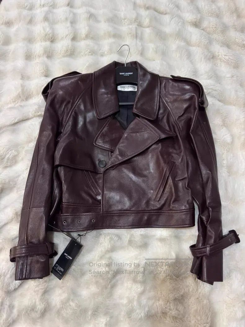 Saint Laurent Paris Saint Laurent Paris Short Sheepskin Leather Jacket Size XS / US 0-2 / IT 36-38 - 1 Thumbnail