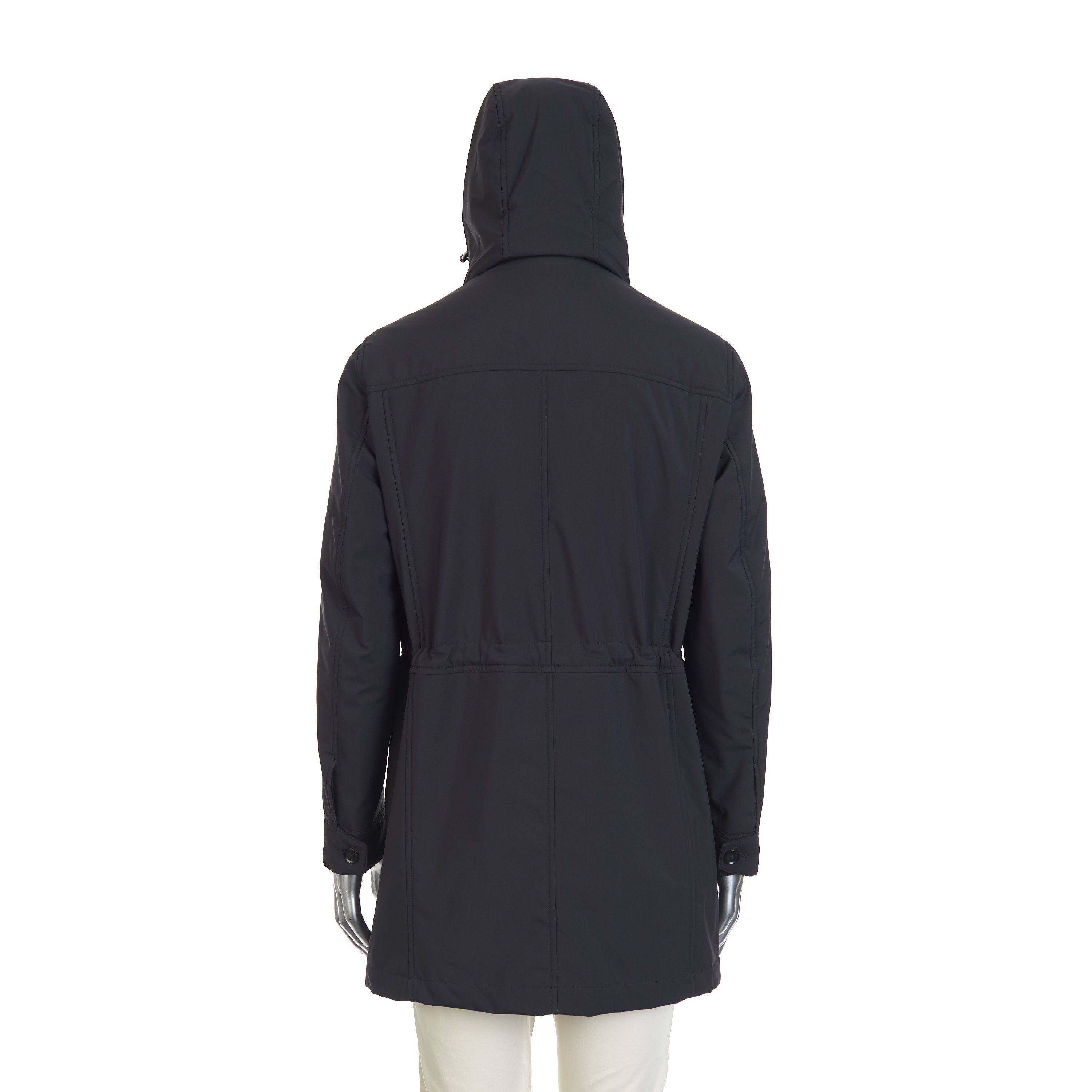 Brioni Parka Coat In Navy Blue Performa Nylon With Detachable Hood Size US M / EU 48-50 / 2 - 14 Thumbnail