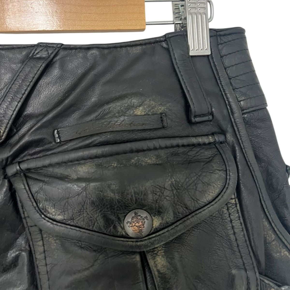 14th Addiction 14th addiction raven leather shorts Size US 30 / EU 46 - 4 Thumbnail
