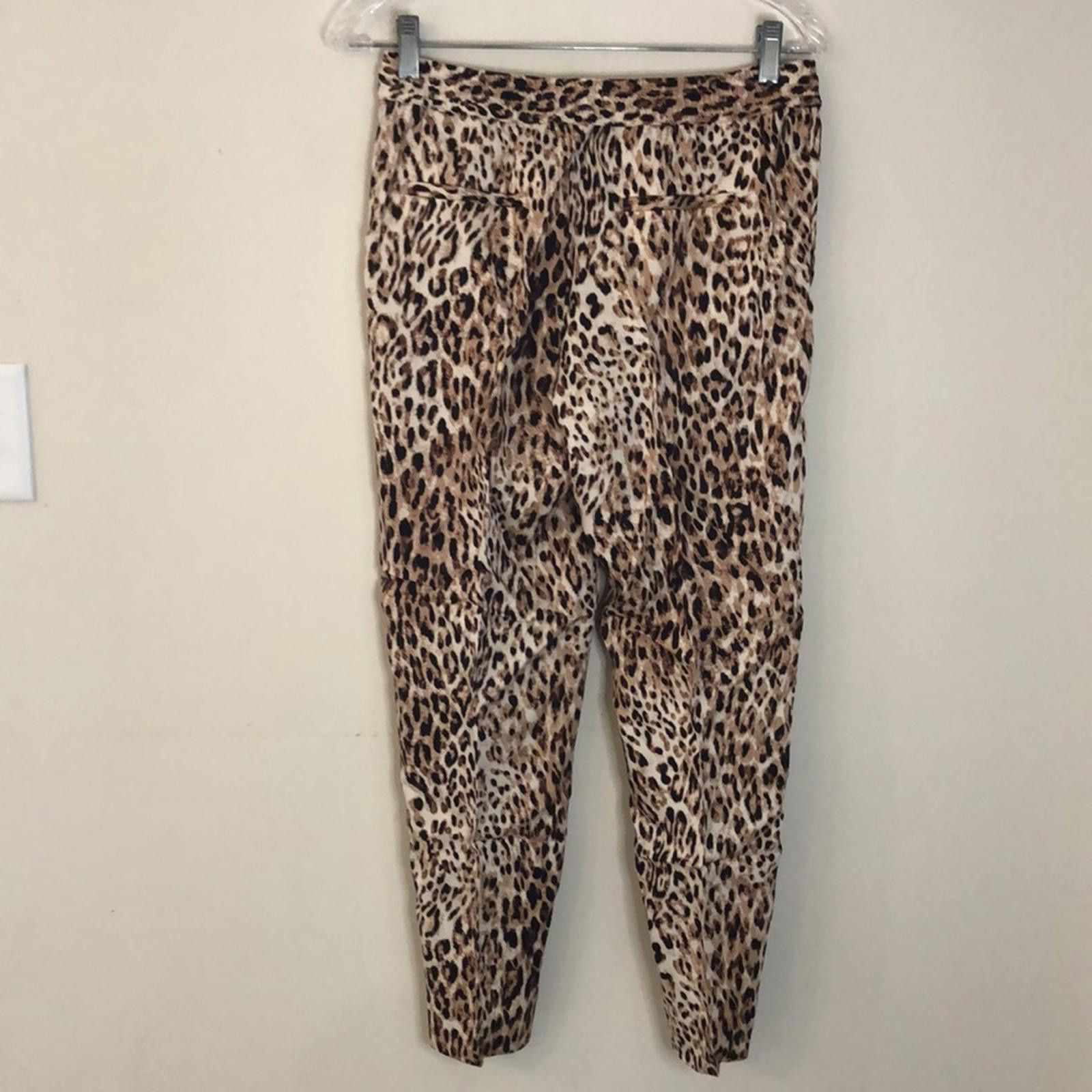 Banana Republic Banana Republic leopard print pants black & tan SZ XS Size 26" / US 2 / IT 38 - 5 Thumbnail