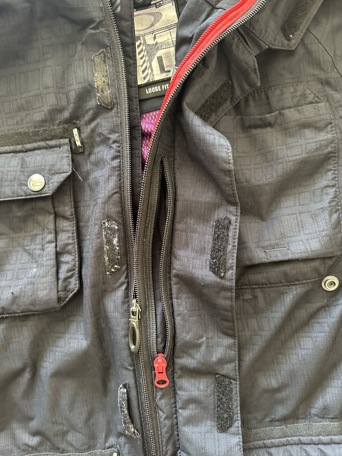 Oakley × Vintage Vintage 90s Oakley Ski Snowboard Jacket Coat Parka Black L Size US L / EU 52-54 / 3 - 8 Thumbnail