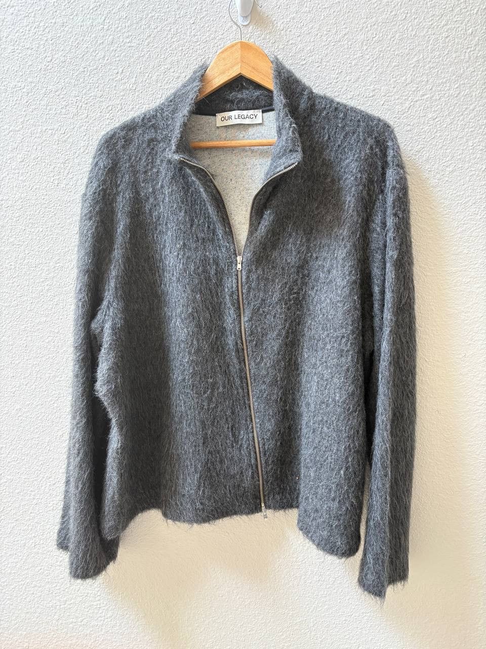 Our Legacy Our Legacy Mohair Zip-Up Shirt Size US L / EU 52-54 / 3 - 1 Thumbnail