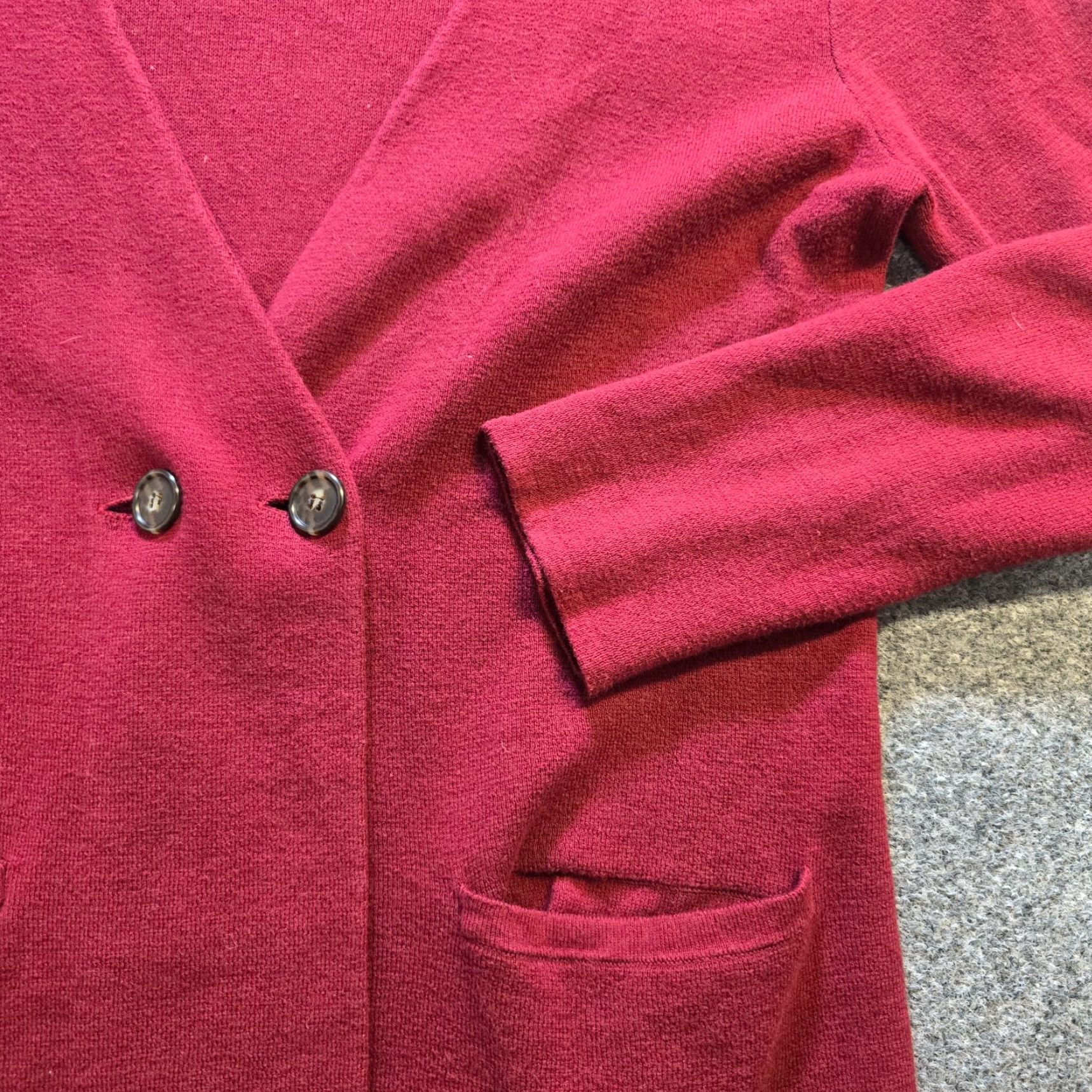 J.Crew J Crew Cardigan Womens Size Small Red Cotton Button Long Casual Size S / US 4 / IT 40 - 4 Thumbnail