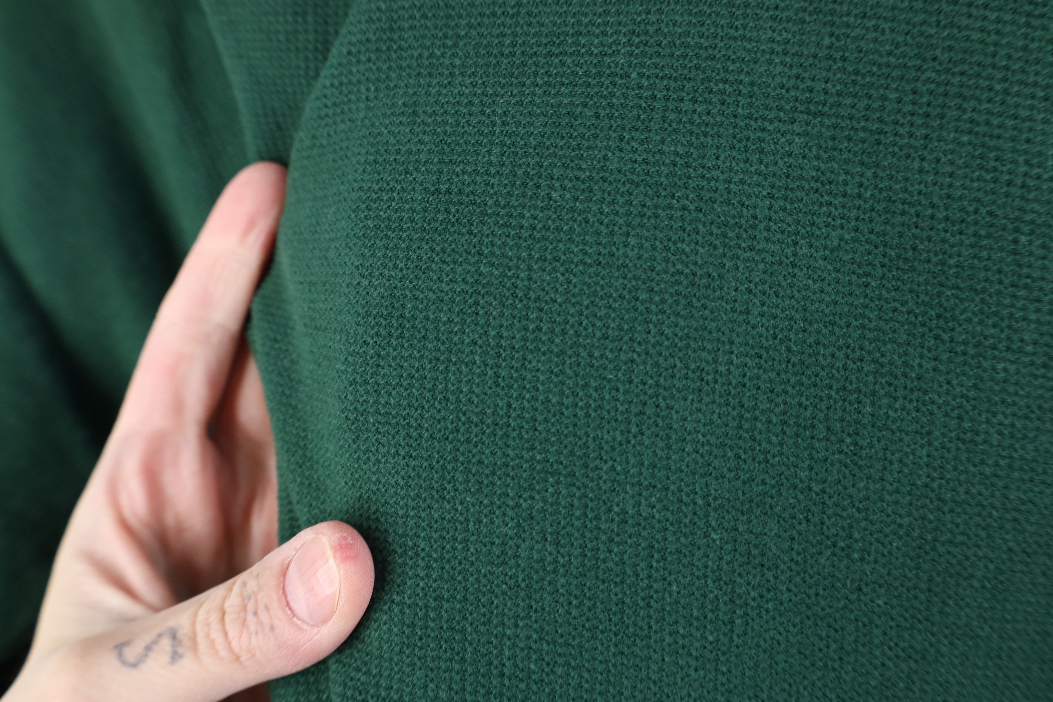 Vintage Vintage 90s Streetwear Heavy Thermal Knit Golf Polo Green Size US XXL / EU 58 / 5 - 11 Thumbnail