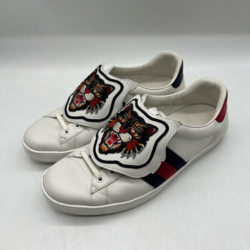 Gucci Gucci Ace Leather Low-Top Sneakers for Men 0079 Size US 8.5 / EU 41-42 - 1 Thumbnail