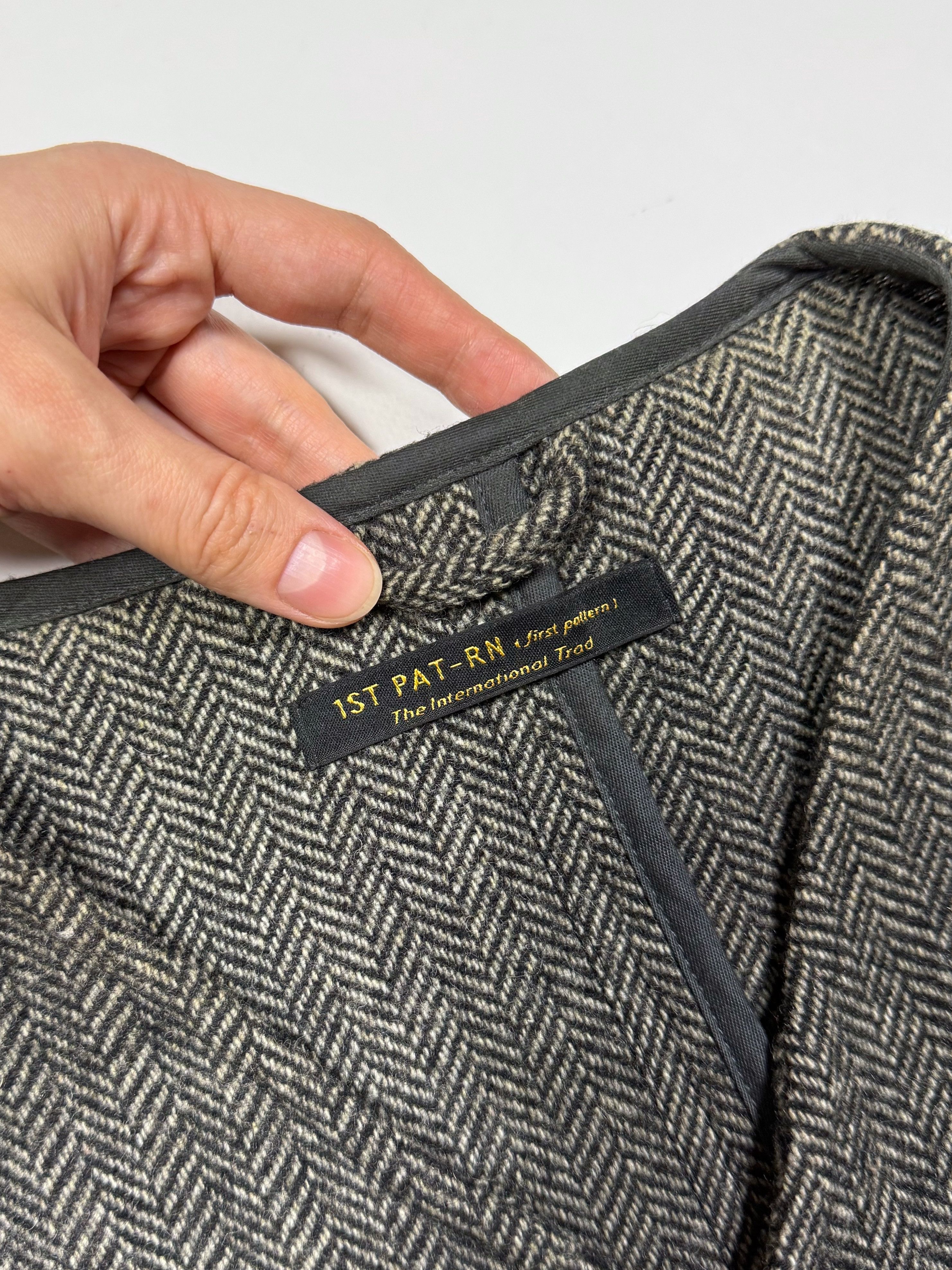 1ST PAT-RN 1st PAT-RN Wool Herringbone Button Vest (M) Size US M / EU 48-50 / 2 - 2 Thumbnail