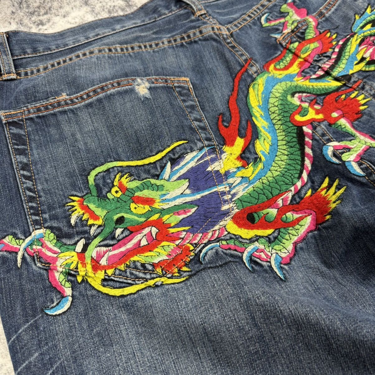 Ed Hardy Ed Hardy Y2K Dragon Embroidered Denim Jeans Size US 36 / EU 52 - 3 Thumbnail