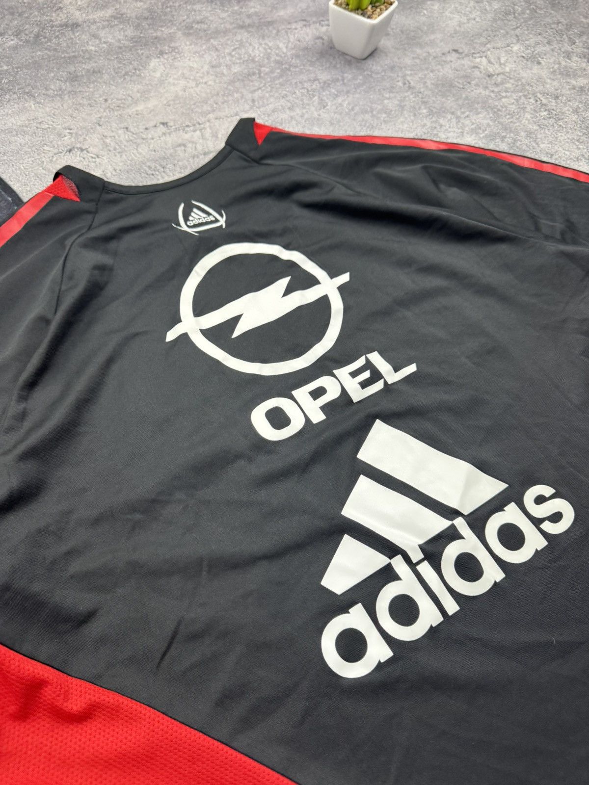 Adidas Vintage Adidas AC Milan Training Top Spellout Opel Big Logo Size US L / EU 52-54 / 3 - 18 Thumbnail