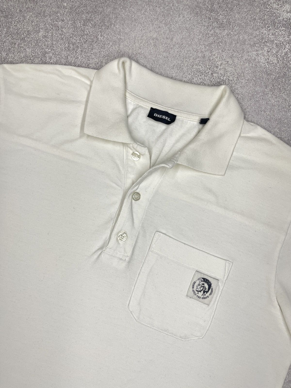 Diesel Mens Diesel White Polo Small Logo Skull Y2K Size M Size US M / EU 48-50 / 2 - 4 Thumbnail