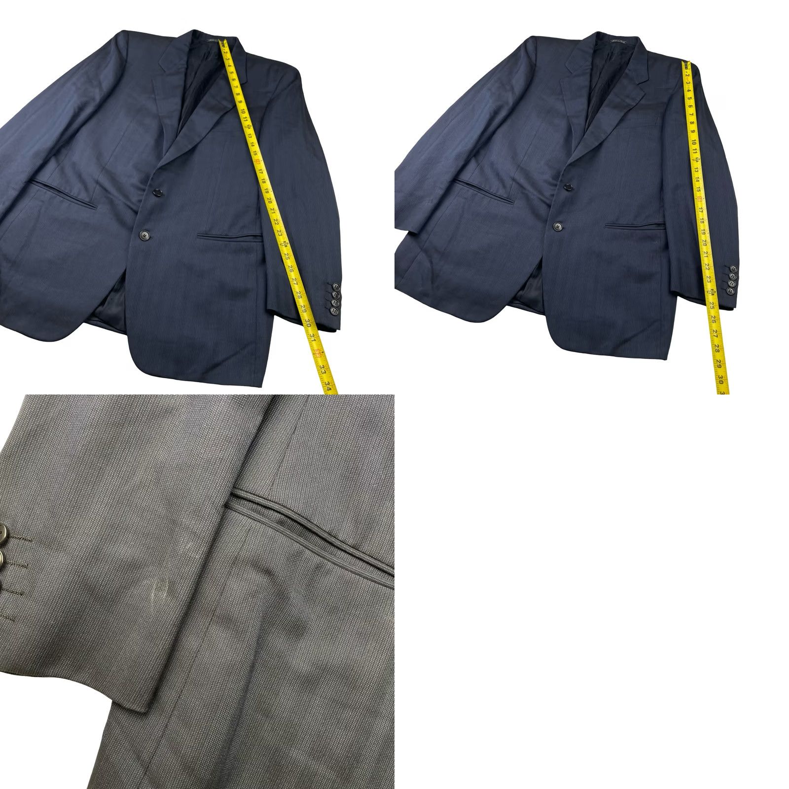 Ermenegildo Zegna VINTAGE Ermenegildo Zegna Blazer Men’s Wool/Silk 2-Button Navy Blue 42R US Italy Striped Jacket Coat Regular Mens Size 42R - 9 Thumbnail