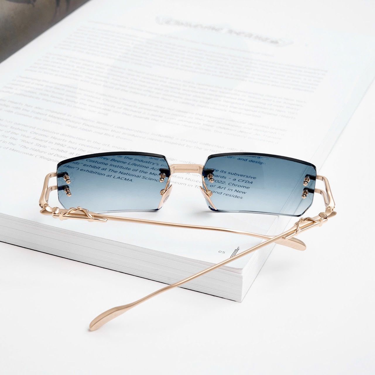 Chrome Hearts CHROME HEARTS LORDIE MATTE GOLD PLATED SUNGLASSES Size ONE SIZE - 7 Thumbnail