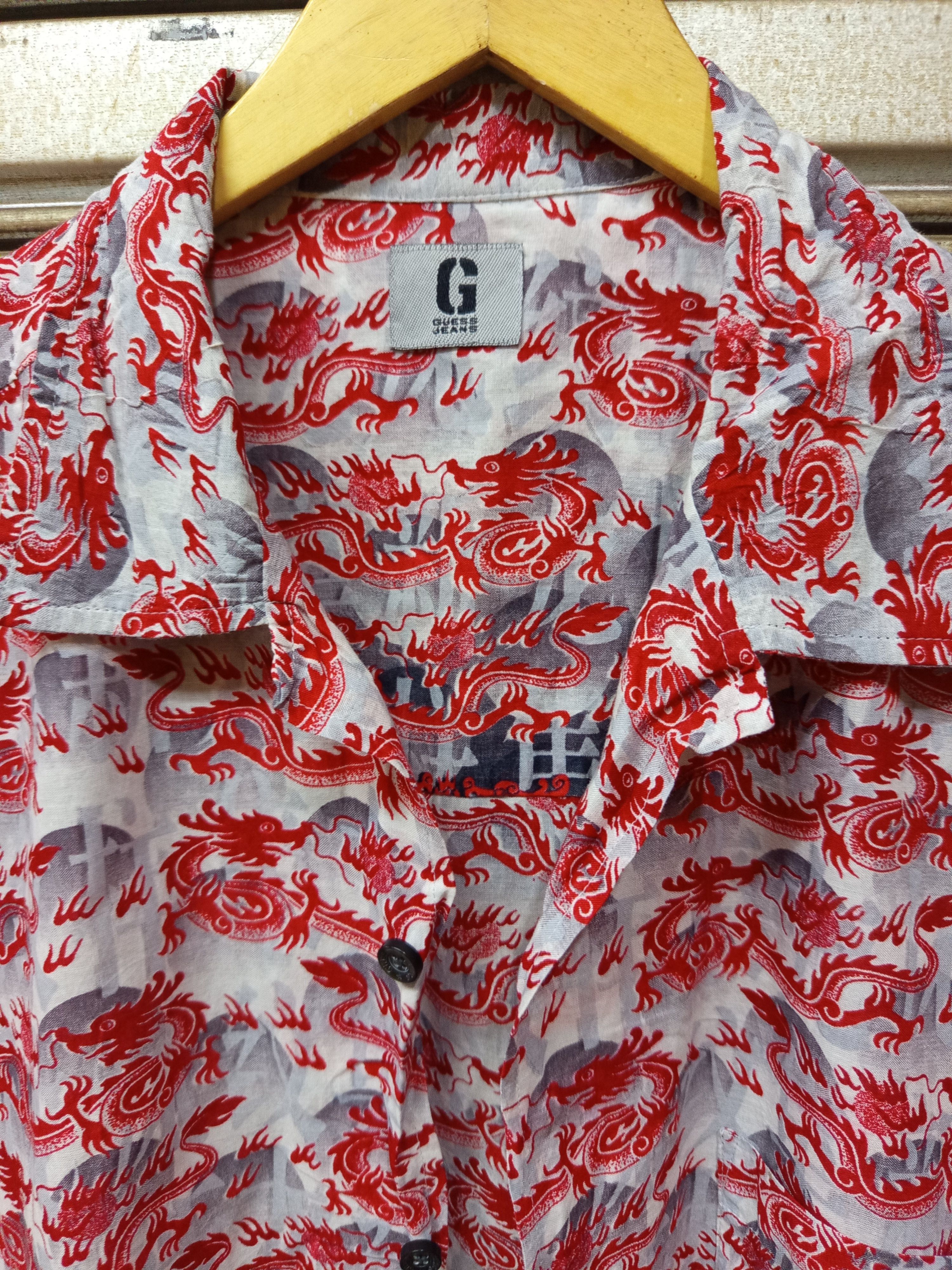 Guess Vintage Guess Jeans Dragon All Over Print Shirt Y2K Size US XL / EU 56 / 4 - 7 Thumbnail