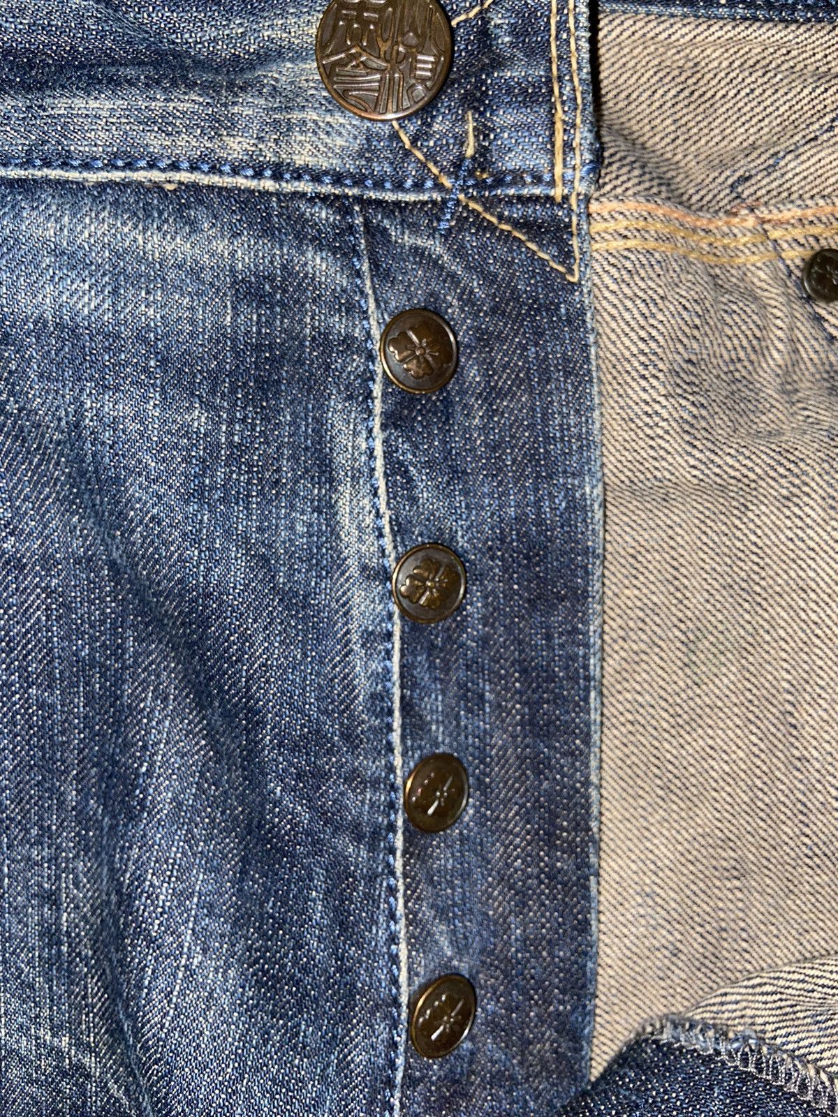 Evisu × Japanese Brand EVISU YAMANE BIG LOGO SPELL OUT DENIM Size US 36 / EU 52 - 2 Thumbnail