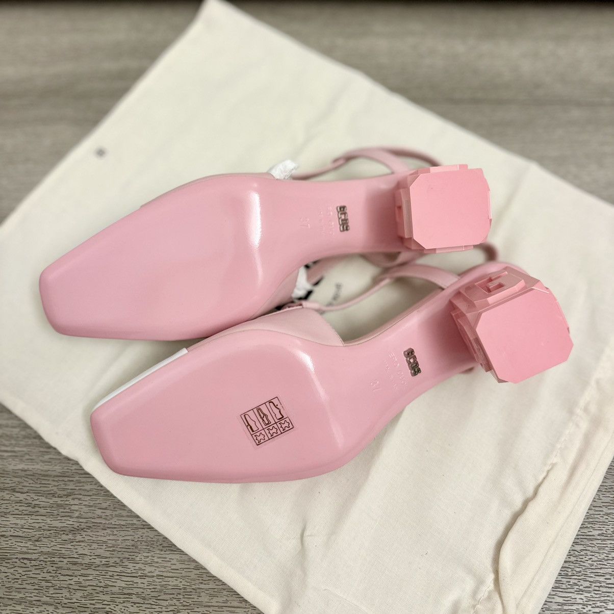 GCDS GCDS Lilit Two-tone Slingback Pumps In Pink NEW Size US 7 / IT 37 - 13 Thumbnail