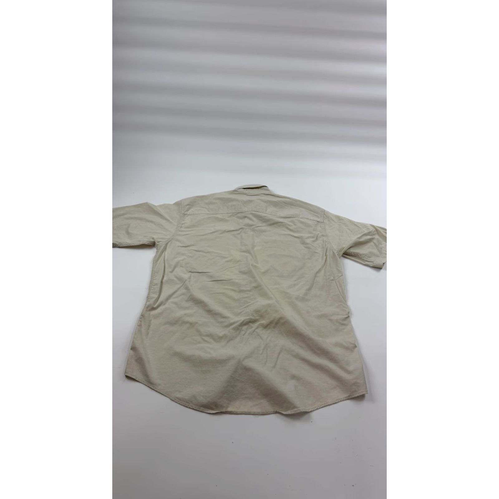 Savane Savane Shirt Mens Large Cotton Short Sleeve Button-Up No Wrinkles Beige Casual Workwear Size US L / EU 52-54 / 3 - 5 Thumbnail