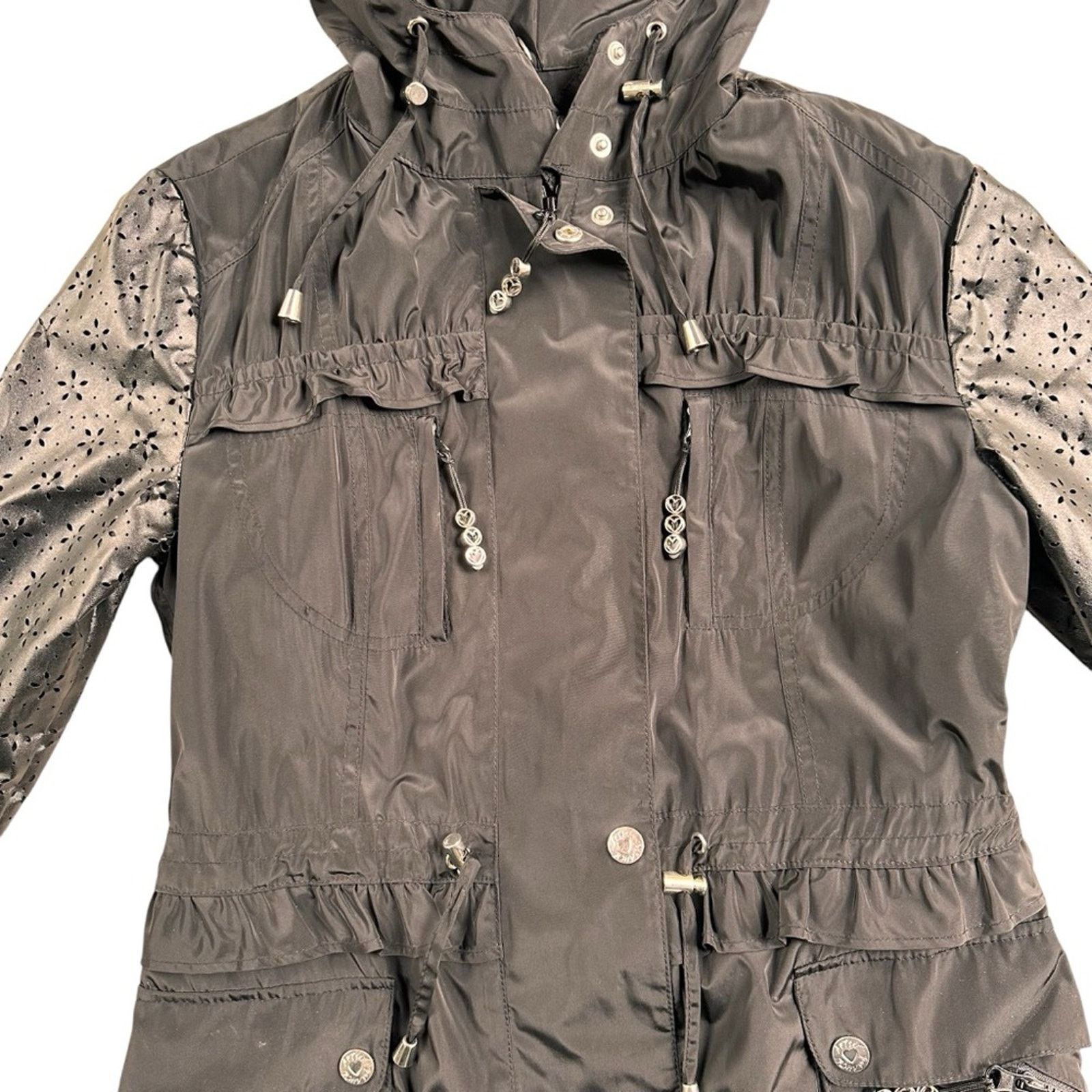 Betsey Johnson Betsey Johnson Anorak Rain Jacket – Black – Size M – EUC Size M / US 6-8 / IT 42-44 - 4 Thumbnail