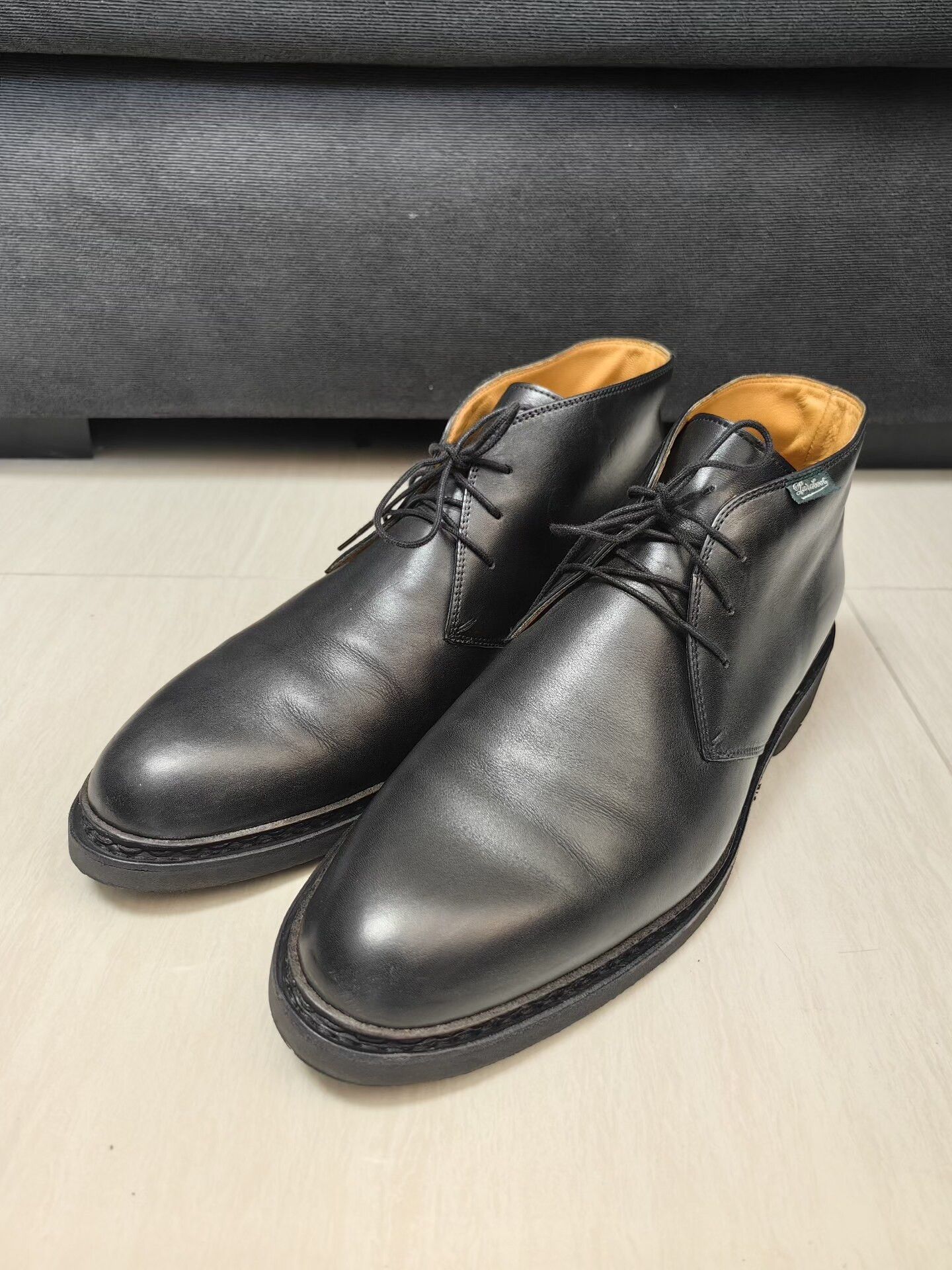 Paraboot Paraboot Lully Black Chukka Leather Boots Size US 11 / EU 44 - 1 Thumbnail