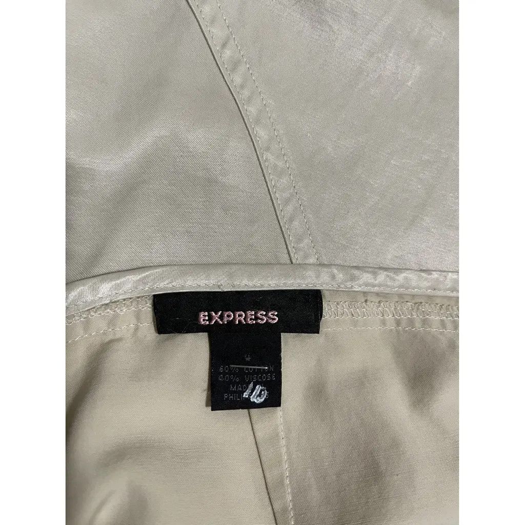 Express Express Beige A-Line Midi Skirt Size 27" / US 4 / IT 40 - 2 Thumbnail