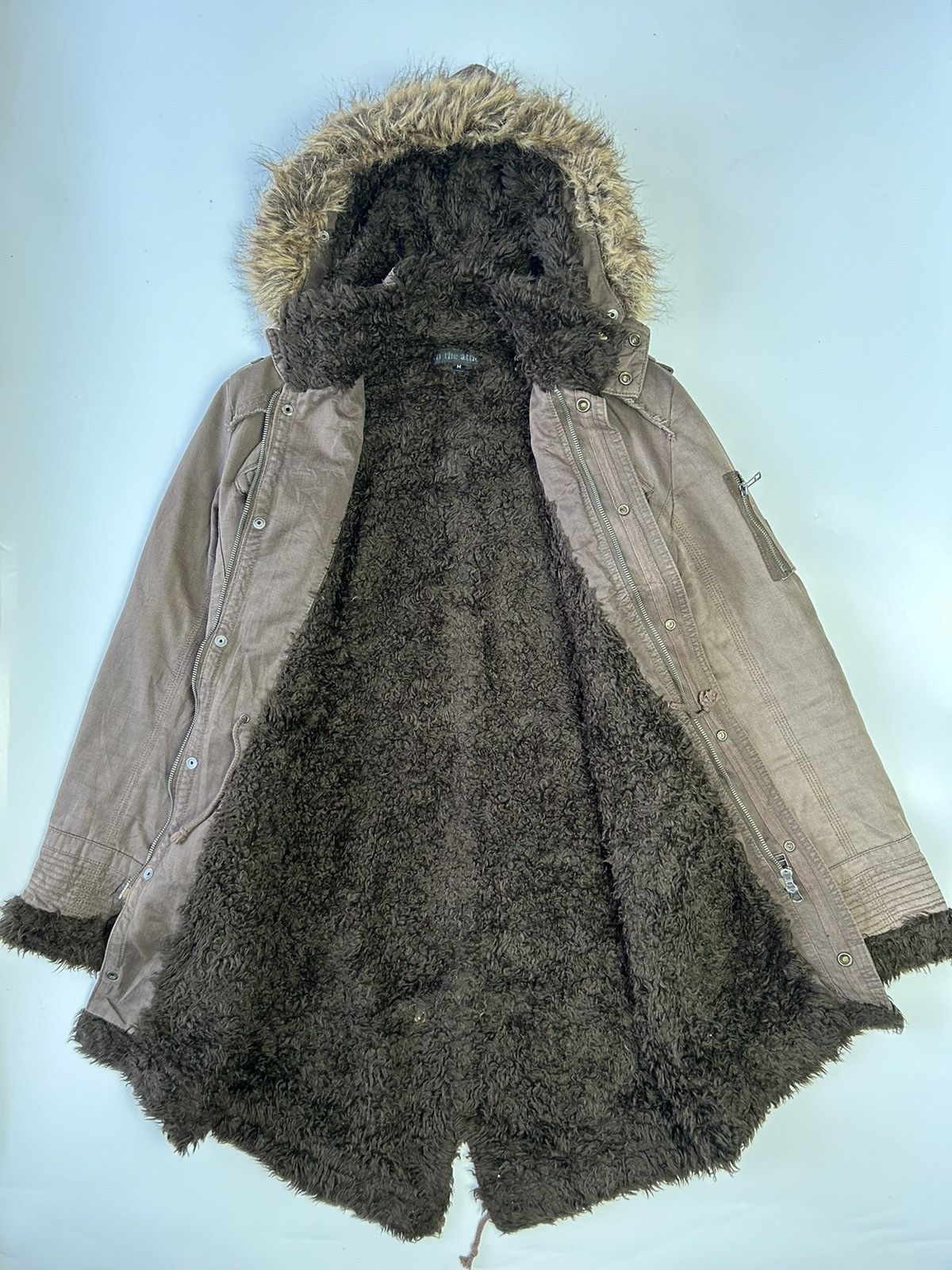 In The Attic × Japanese Brand IN THE ATTIC MULTI POCKET FUR HOODIE PARKA JACKET Size US M / EU 48-50 / 2 - 2 Thumbnail