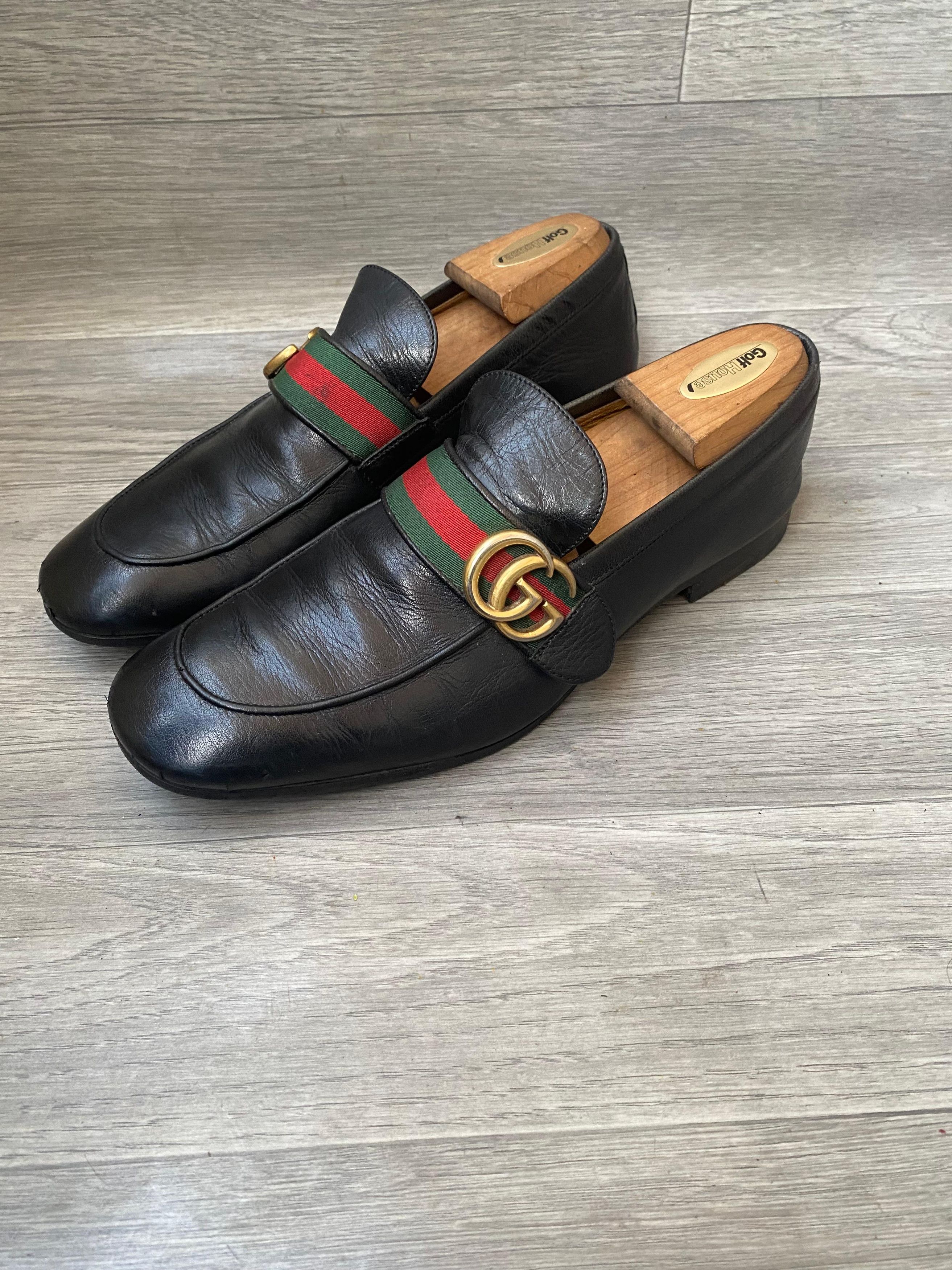 Gucci Gucci GG Marmont 3 Stripe Leather Loafers US 8.5 Size US 8.5 / EU 41-42 - 1 Thumbnail