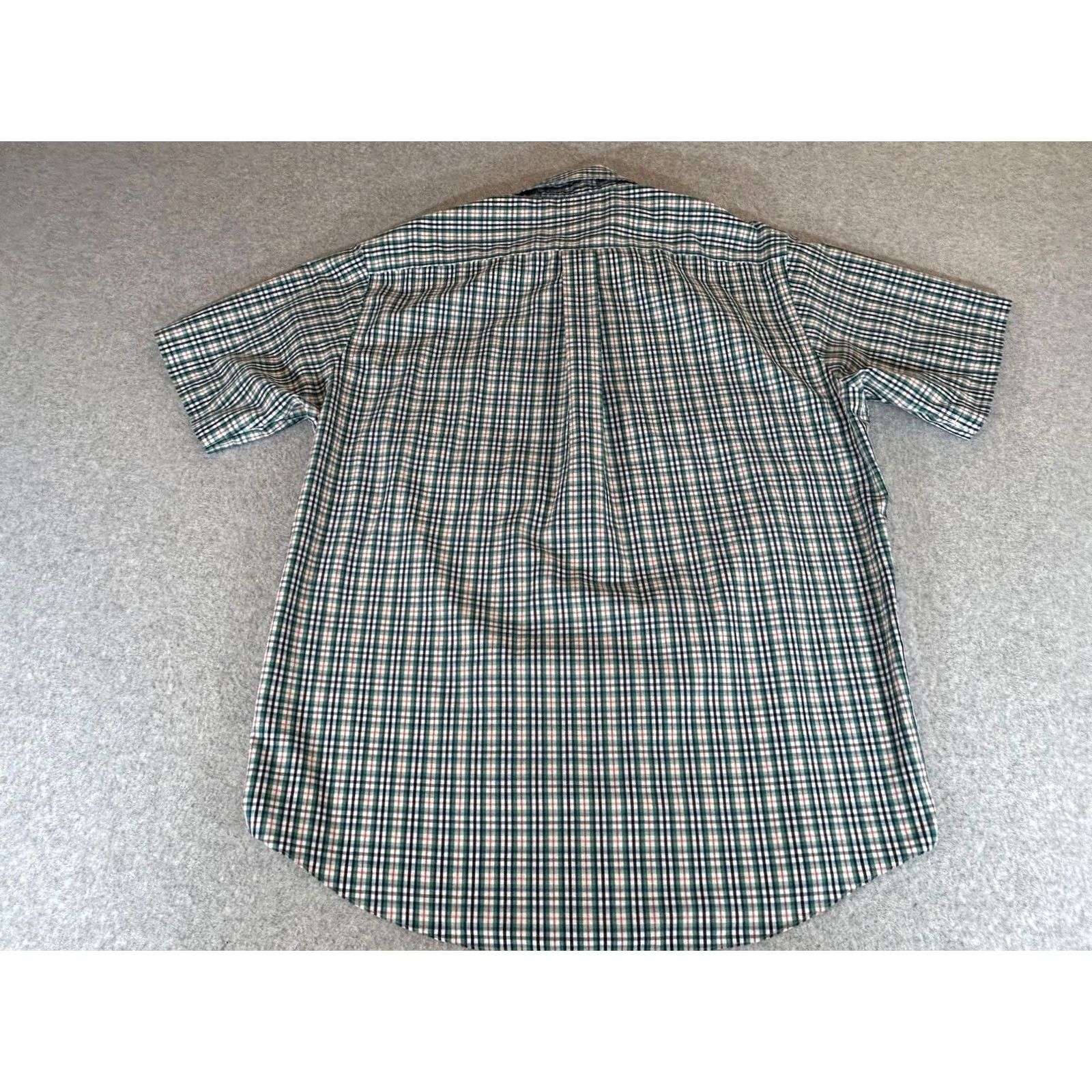 Brooks Brothers Brooks Brothers Shirt Mens Large Green Plaid Short Sleeve Button 346 Cotton Camp Size US L / EU 52-54 / 3 - 7 Thumbnail