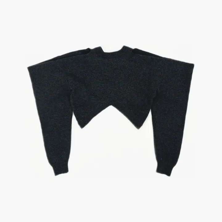 Alexander Wang Alexander Wang SS22 Black Cropped Sweater - Size S / US 4 / IT 40 - 3 Thumbnail