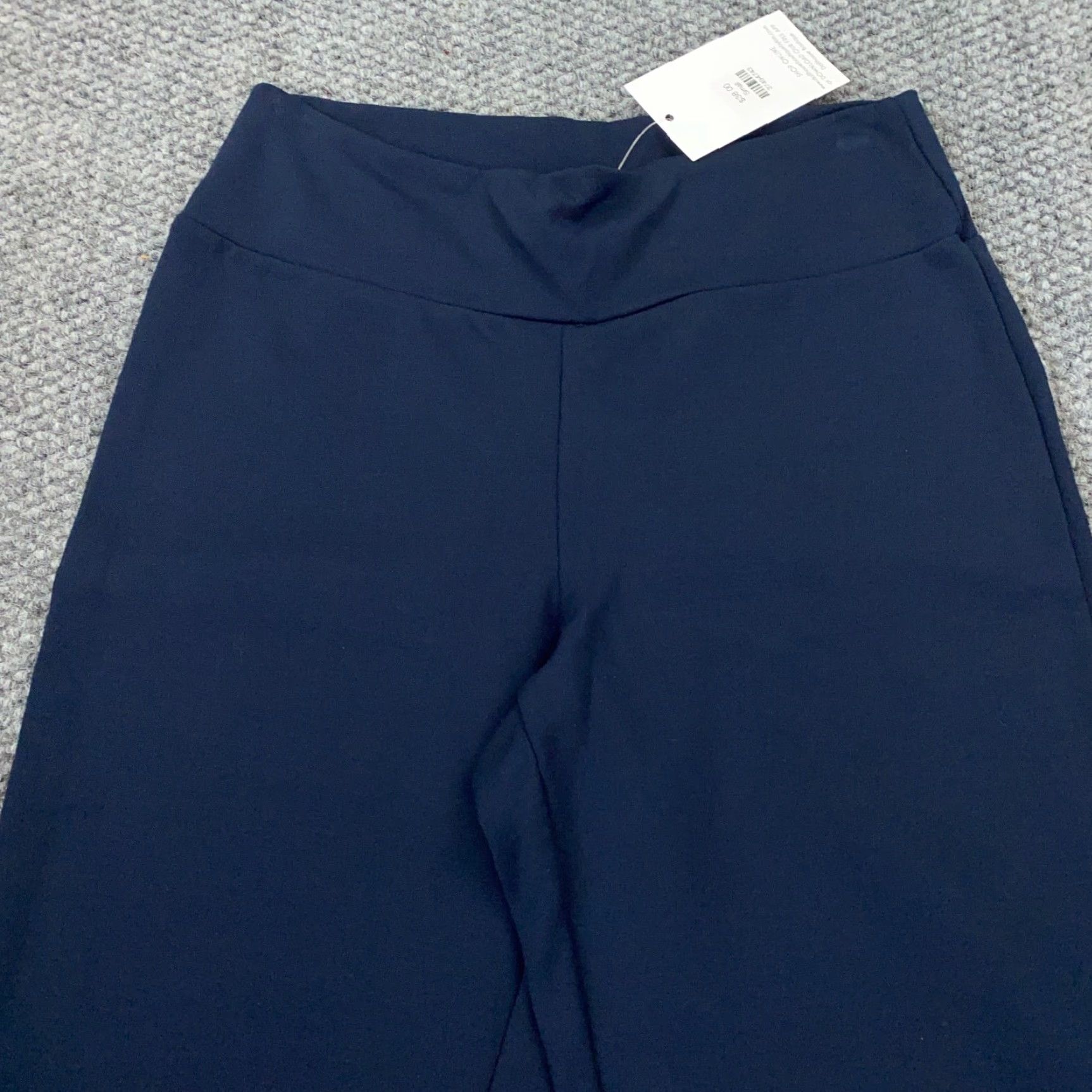 Vintage Chatoyant Womens Leggings Small Blue Mid Rise Pockets Stretch Size 28" / US 6 / IT 42 - 2 Thumbnail