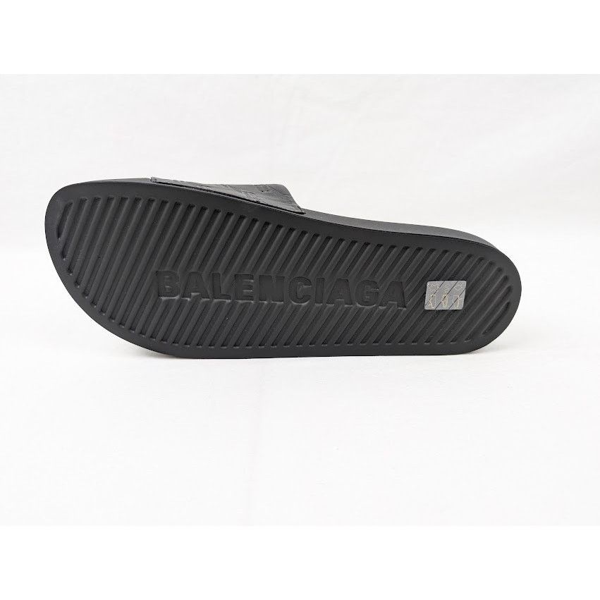 Balenciaga o1rshd1 Pool Slides BB Monogram in Black Size US 13 / EU 46 - 6 Thumbnail