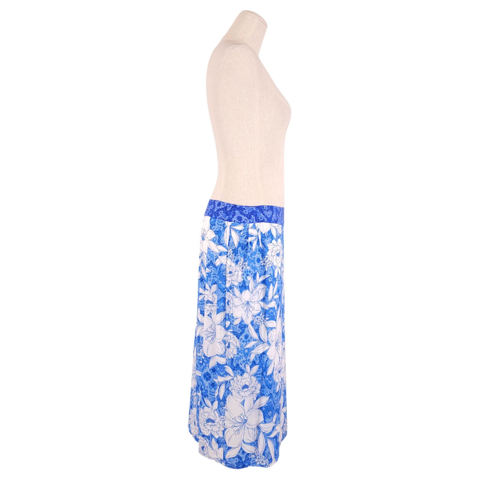 Johnny Was Johnny Was Clio Midi Coverup Skirt Blue Sz Medium Size 32" / US 10 / IT 46 - 4 Thumbnail