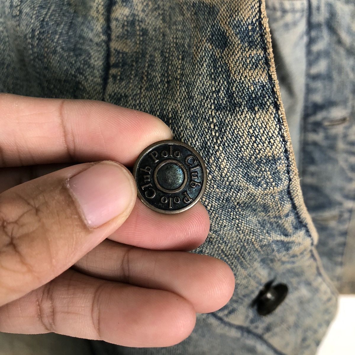 Japanese Brand 📌Vintage Trucker Denim Biker Jacket Polo Club Slant Pocket Size US L / EU 52-54 / 3 - 17 Thumbnail