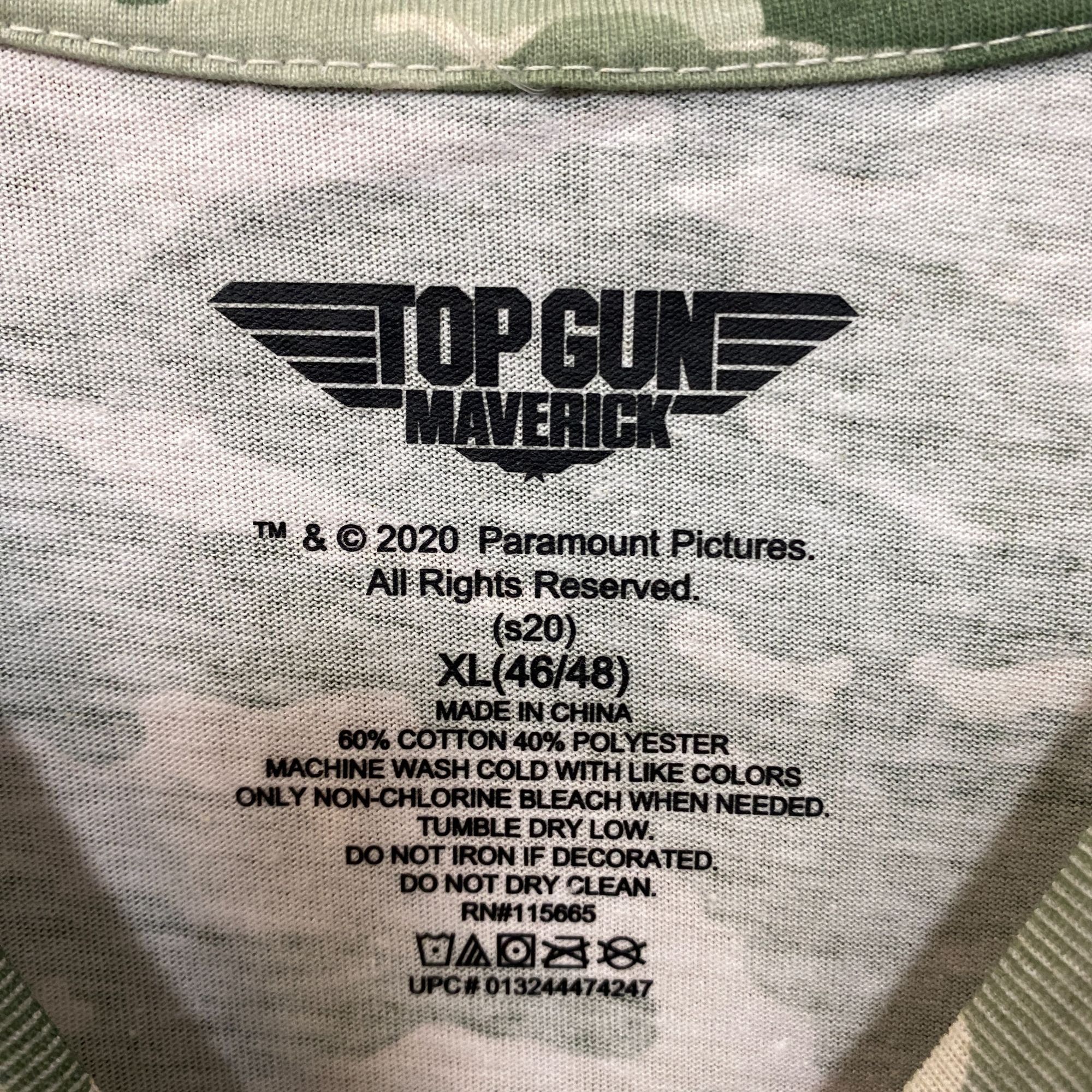 Other Top Gun Maverick Movie Promo Camo Pattern T-Shirt Size XL Size US XL / EU 56 / 4 - 4 Thumbnail