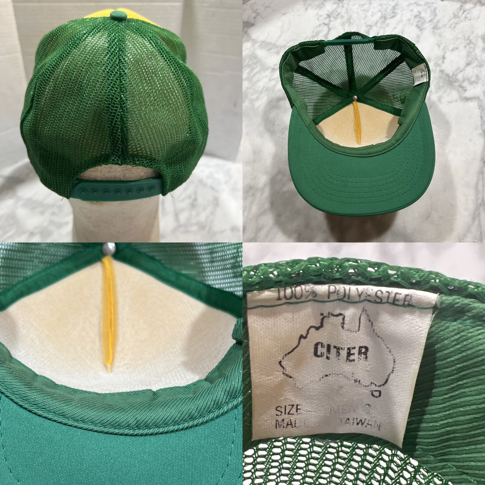 Vintage VINTAGE Australia Kangaroo Souvenir Snapback Trucker Hat Green Yellow Rope Size ONE SIZE - 8 Thumbnail